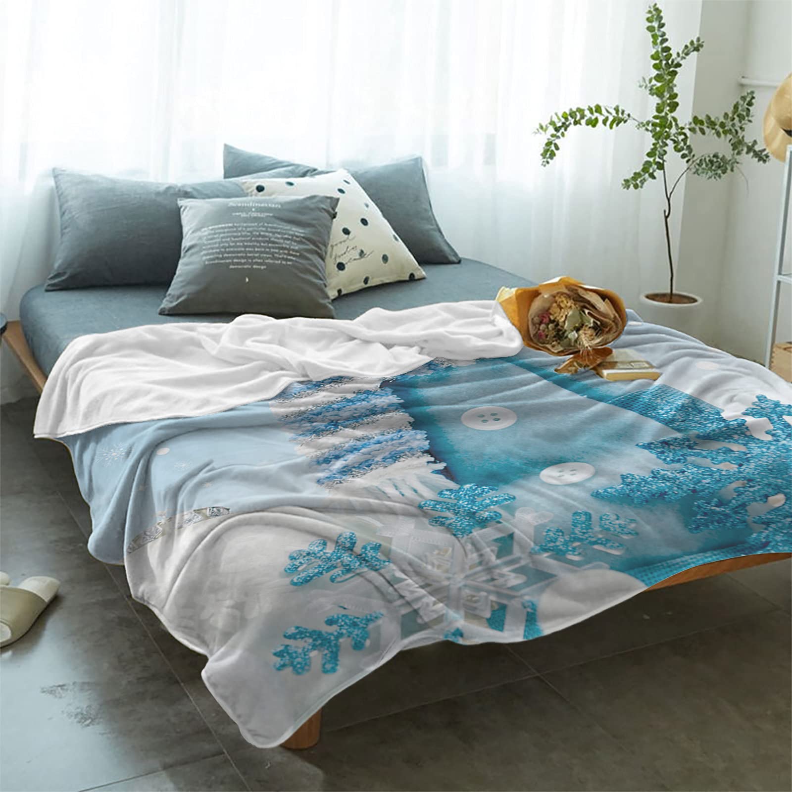 Foto 3 pulgar | Manta Vandarllin Con Diseño De Muñeco De Nieve Para Invierno, 125 X 150 Cm - Venta Internacional.