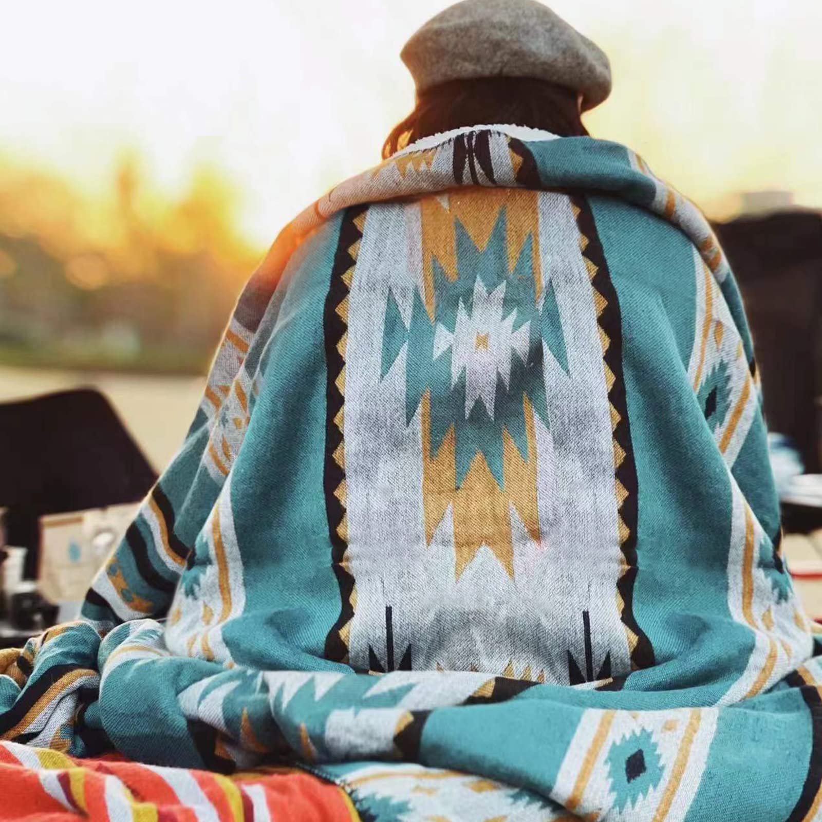Foto 1 | Manta Horimote Home Con Forro De Sherpa Con Estampado Azteca - Venta Internacional.