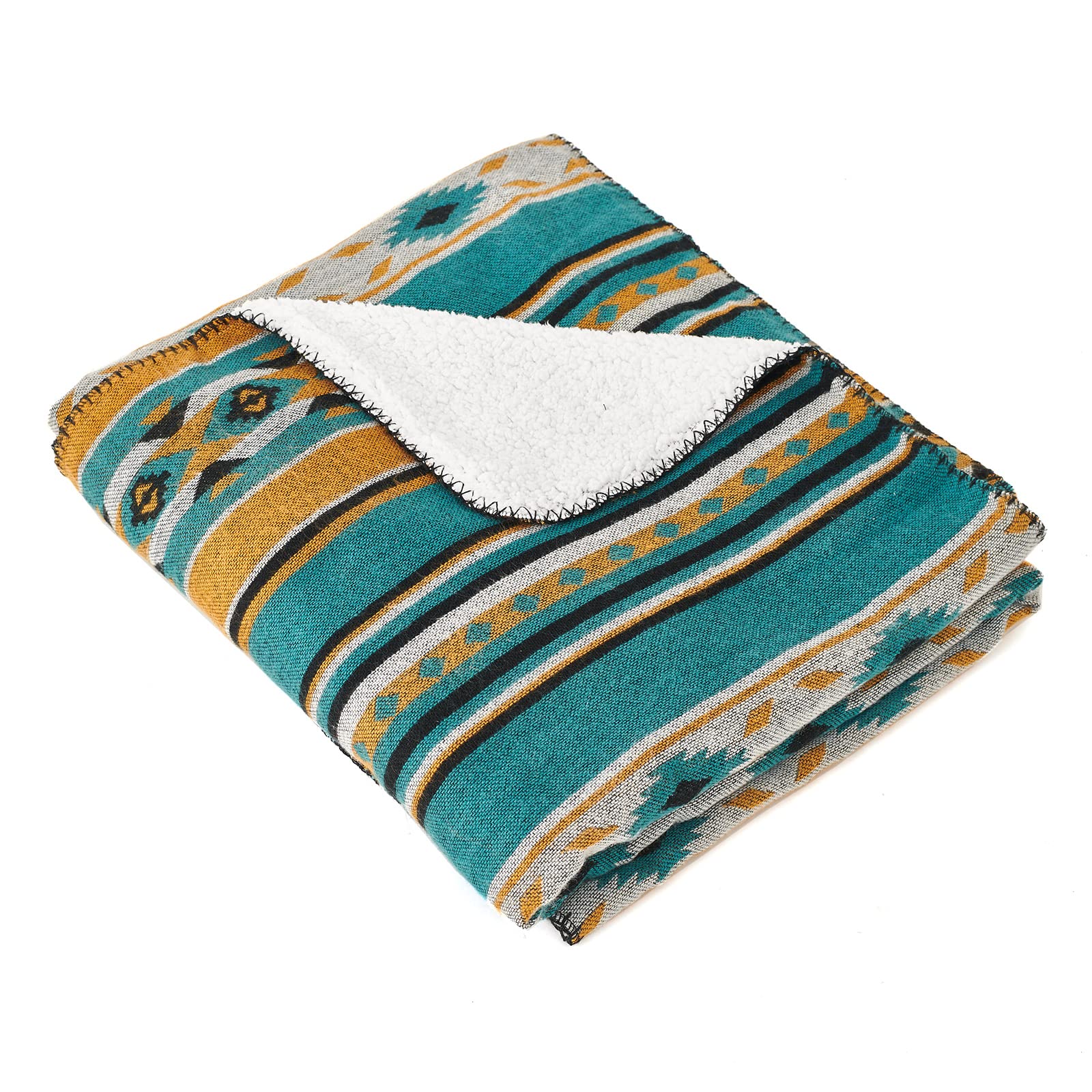 Foto 4 pulgar | Manta Horimote Home Con Forro De Sherpa Con Estampado Azteca - Venta Internacional.