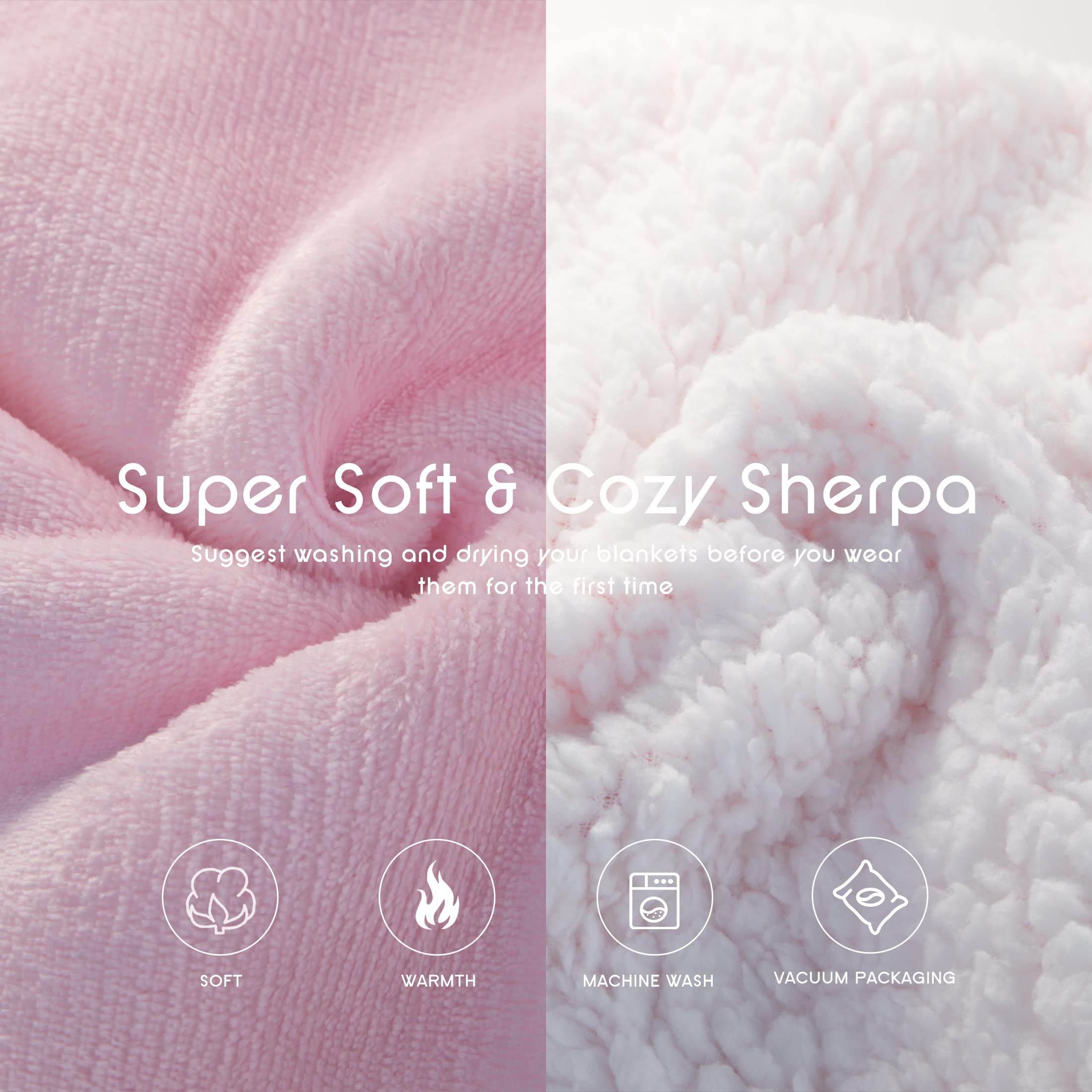 Foto 5 | Manta Portátil American Trends Over-size Sherpa Para Adulto - Venta Internacional.