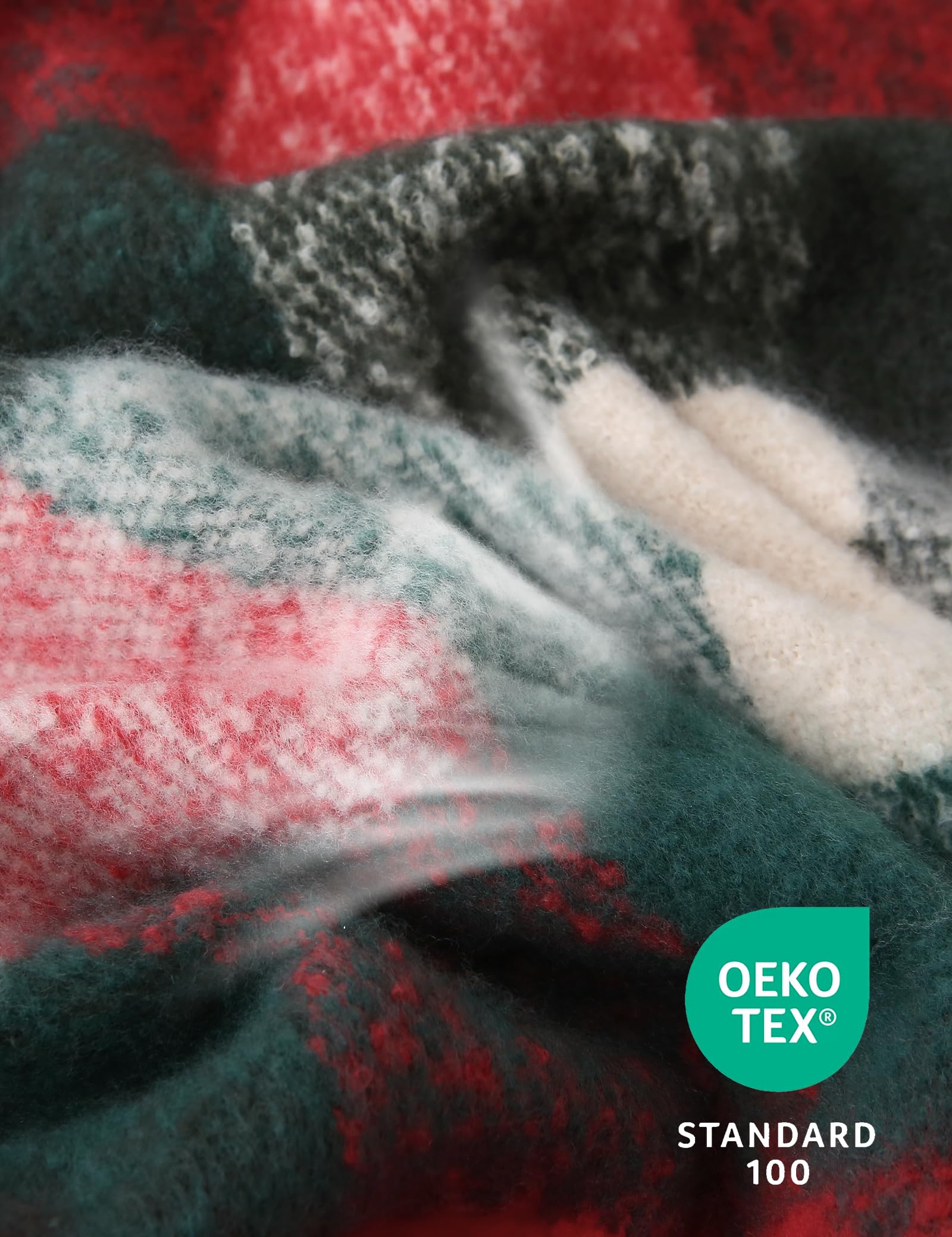 Foto 3 pulgar | Manta Navideña Zonli A Cuadros De 150 X 200 Cm Con Borla - Venta Internacional.