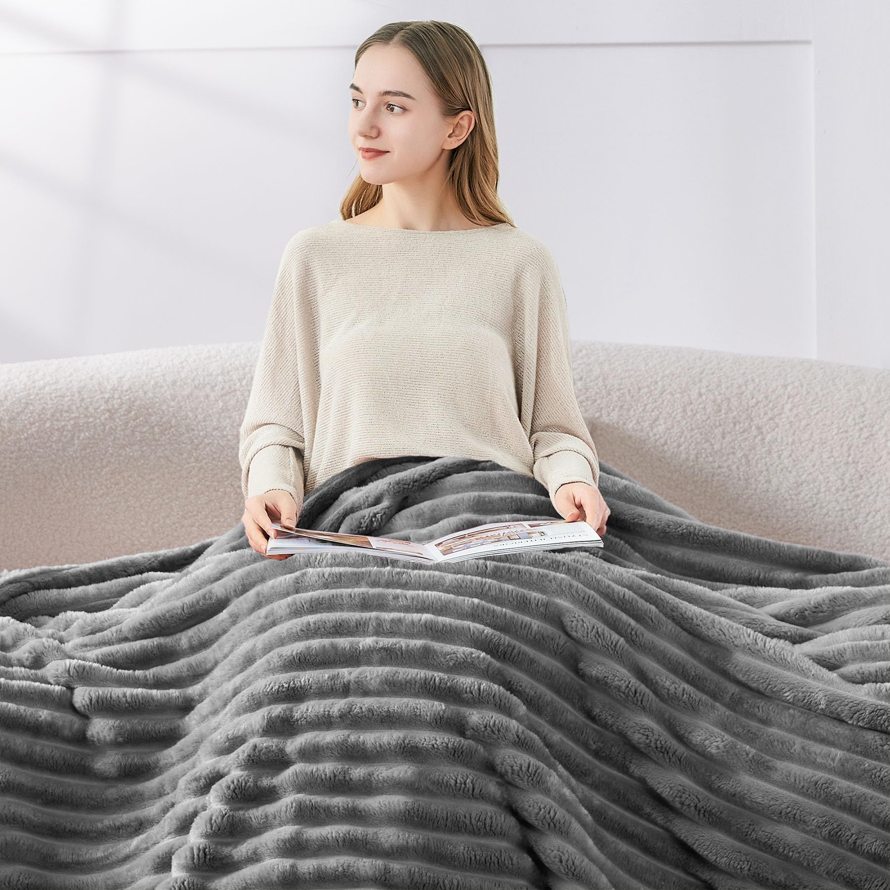 Foto 4 pulgar | Manta Polar Blanket Bedelite De 300 G/m², Suave Y Cálida, Color Gris - Venta Internacional.