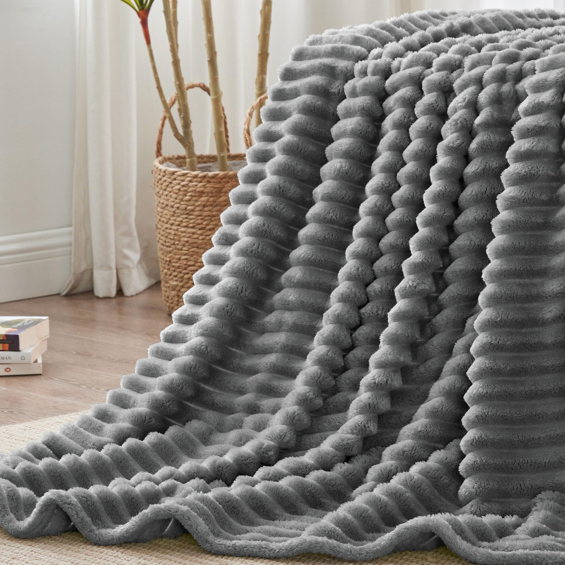 Foto 7 pulgar | Manta Polar Blanket Bedelite De 300 G/m², Suave Y Cálida, Color Gris - Venta Internacional.