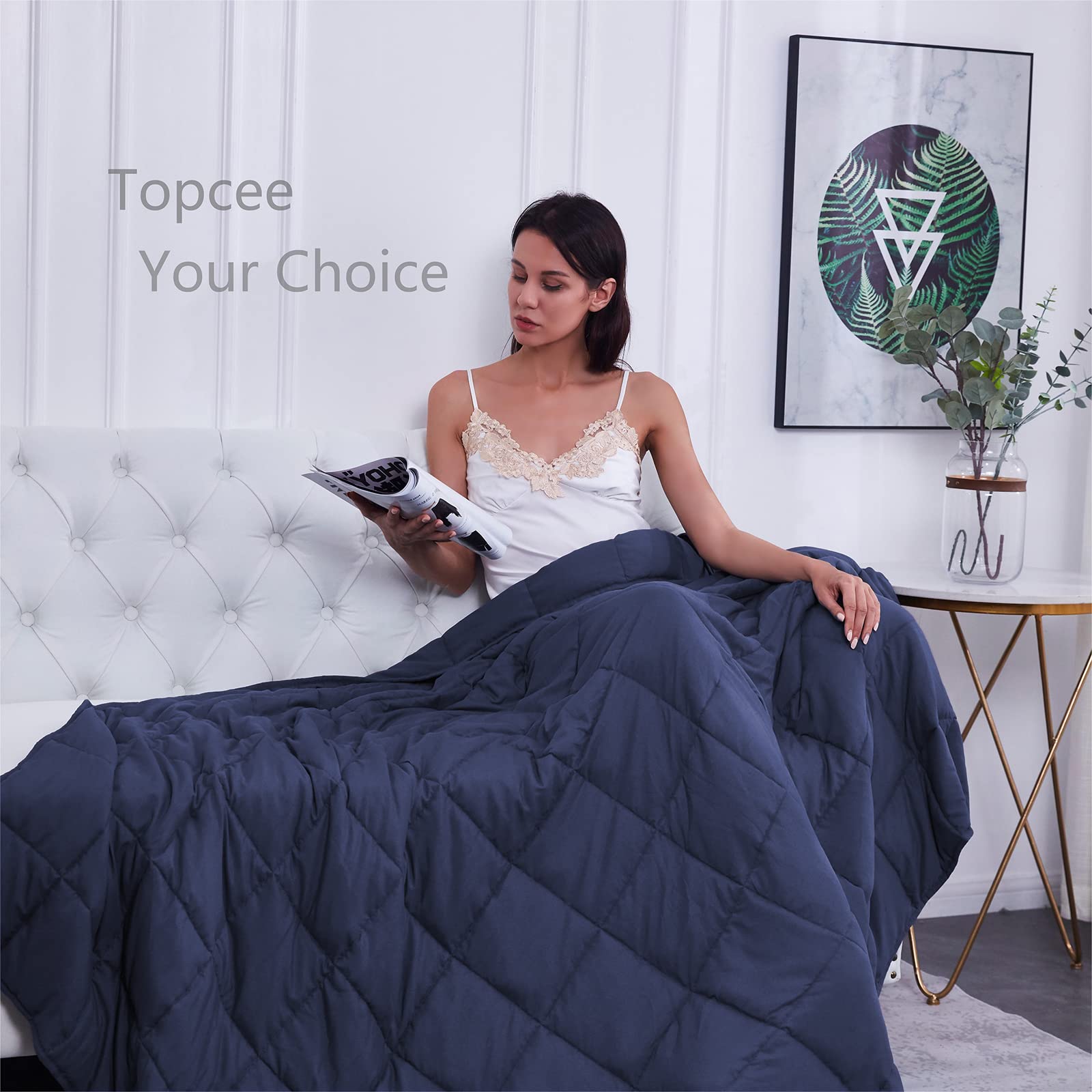 Foto 2 | Manta Pesada Topcee Para Adultos (1,36 Kg, 91 X 122 Cm), 9 A 18 Kg - Venta Internacional.
