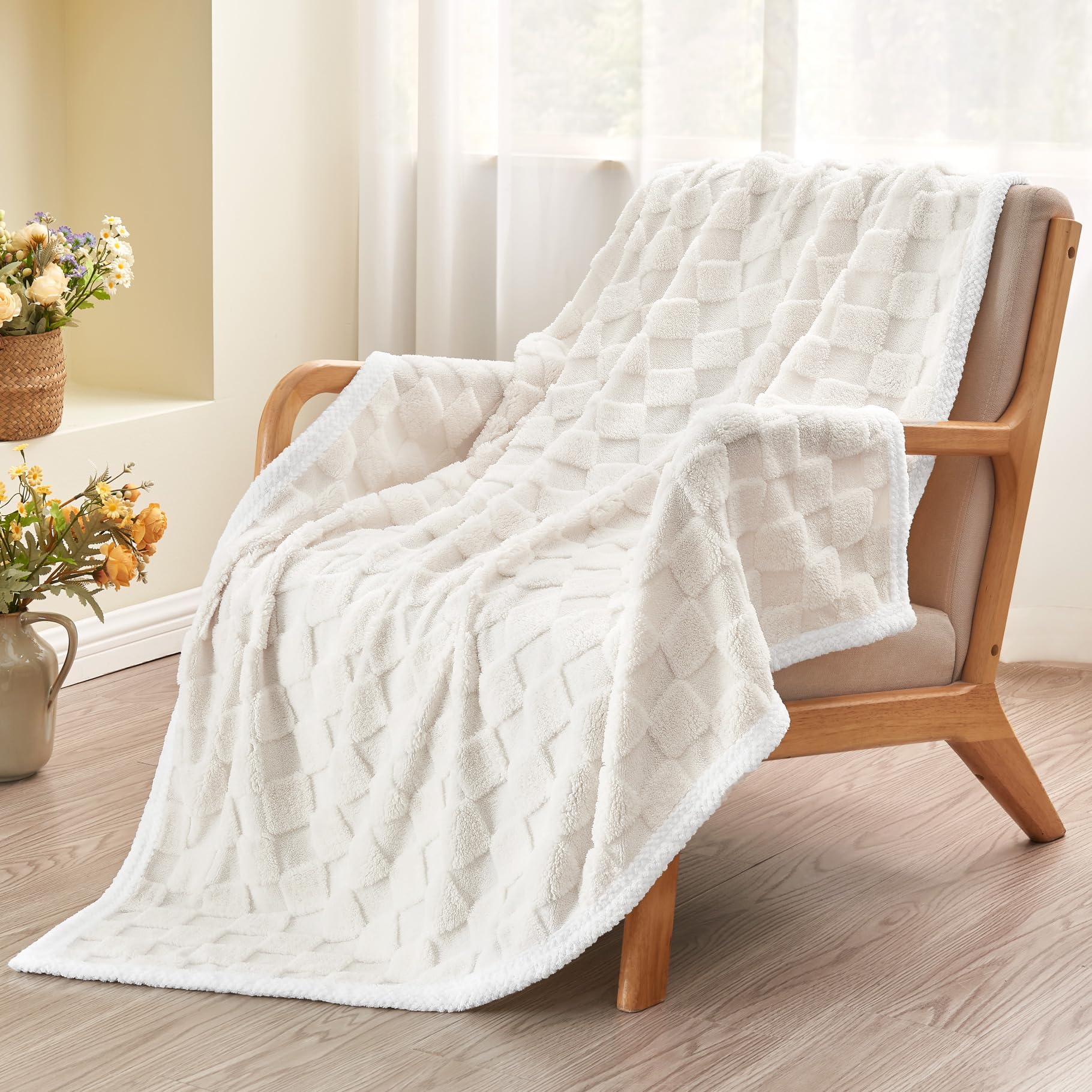 Foto 2 pulgar | Manta Bedelite Beige-Venta Internacional