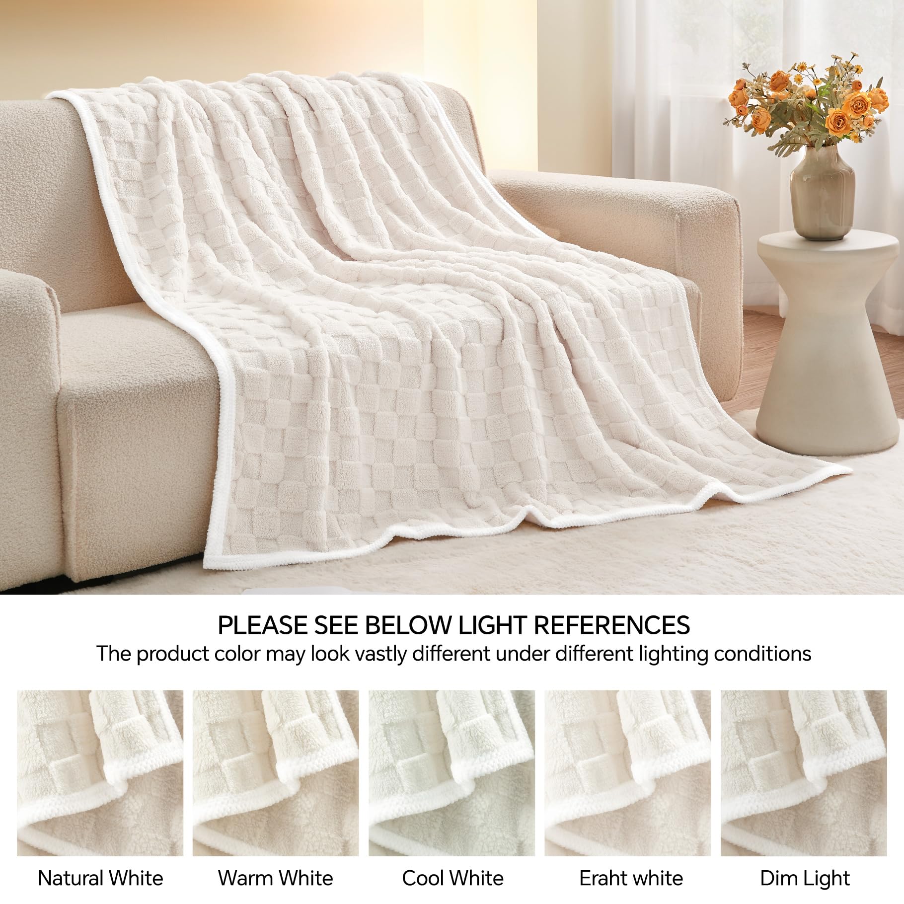Foto 7 pulgar | Manta Bedelite Beige-Venta Internacional
