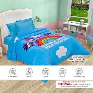 Foto 6 | Cobertor Serenity Matrimonial Hello Kitty Friends
