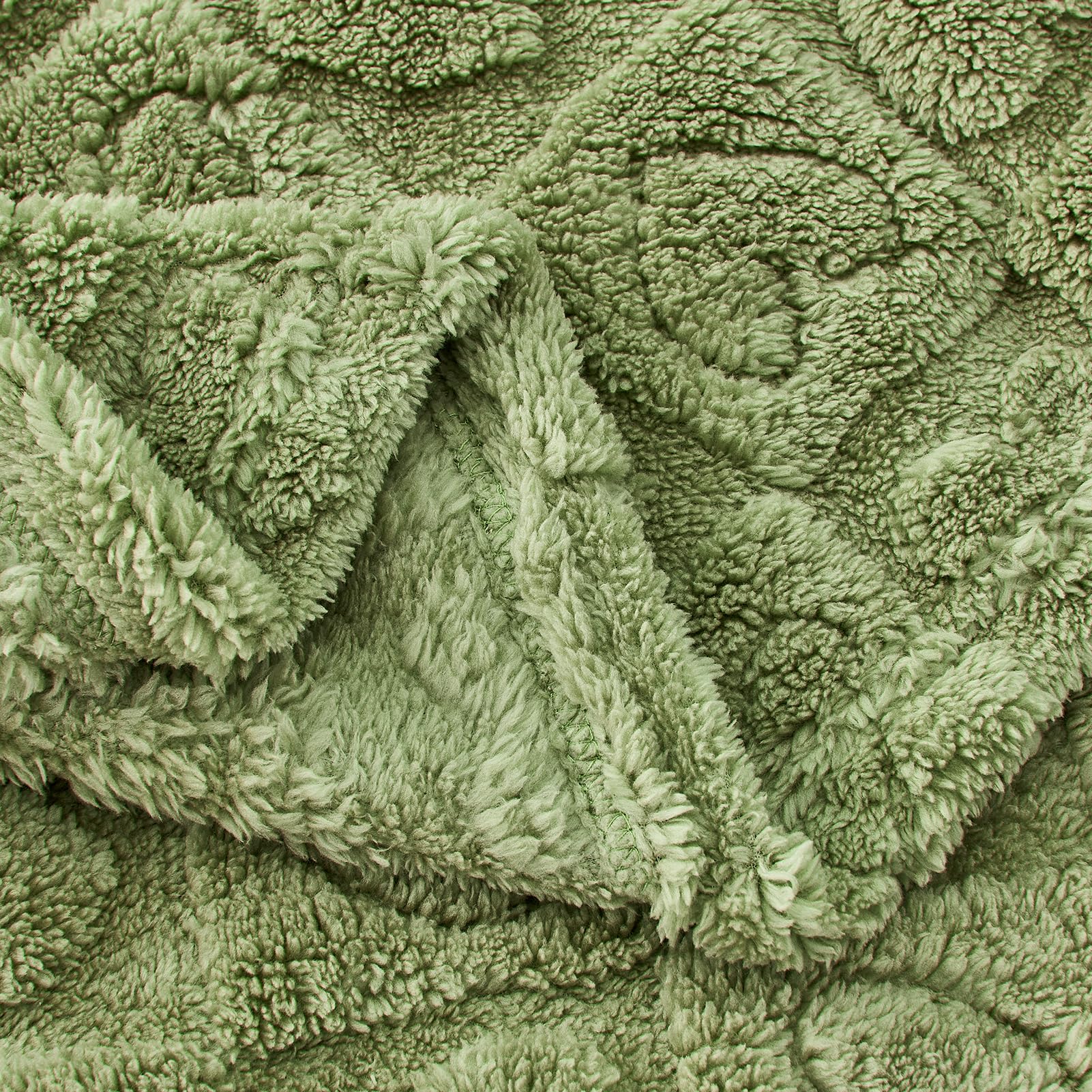 Foto 7 pulgar | Manta Fy Fiber House Con Forma De Corazón A Cuadros, 100 X 125 Cm, Color Salvia - Venta Internacional.