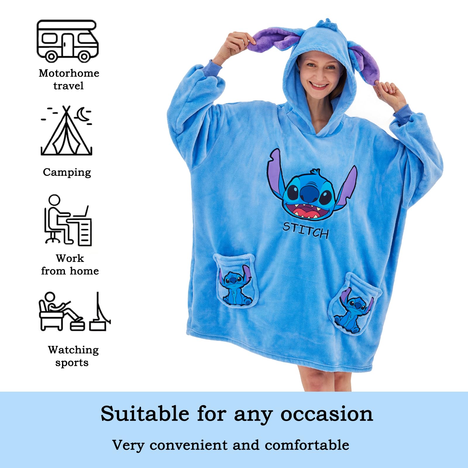 Foto 7 pulgar | Sudadera Portátil Con Capucha Newcosplay, De Felpa, Punto Acogedor, Para Adulto - Venta Internacional.