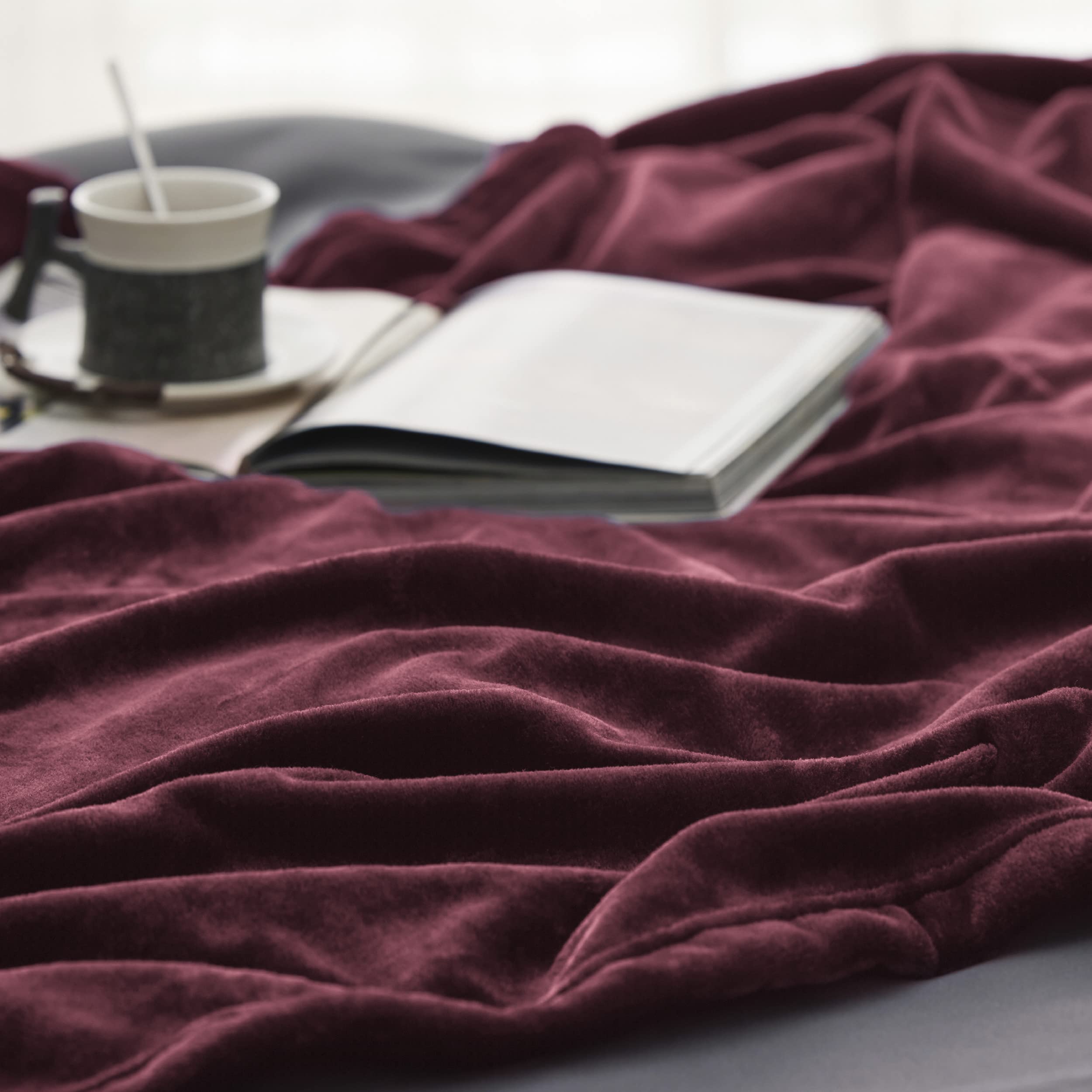 Foto 5 pulgar | Manta Polar Para Cama, Color Rojo Burdeos, 130 X 150 Cm, 300 G/m² - Venta Internacional.