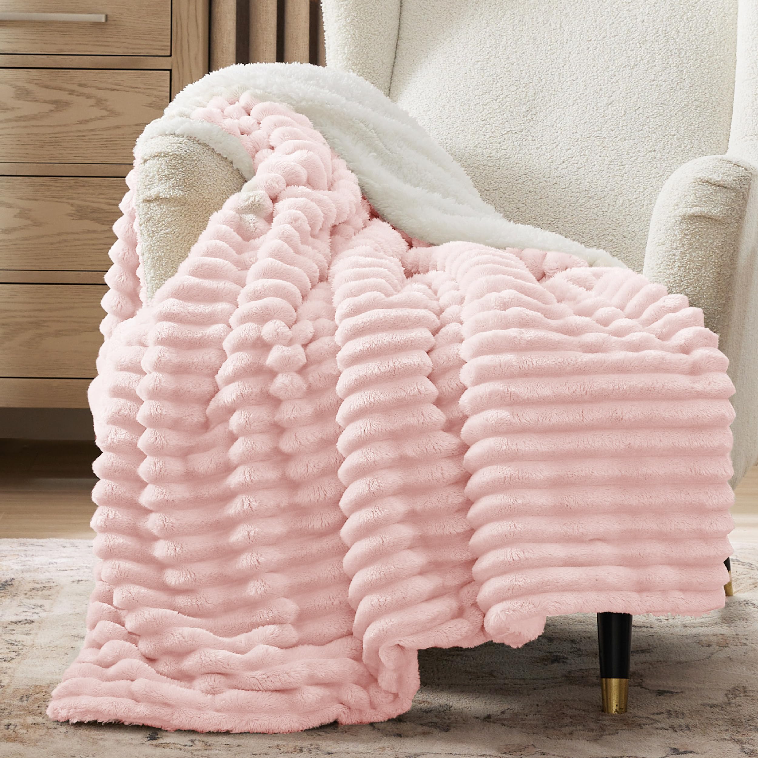 Manta Bedsure Sherpa, Tamaño Doble, 150 X 200 Cm, Supersuave Y Acogedora - Venta Internacional.