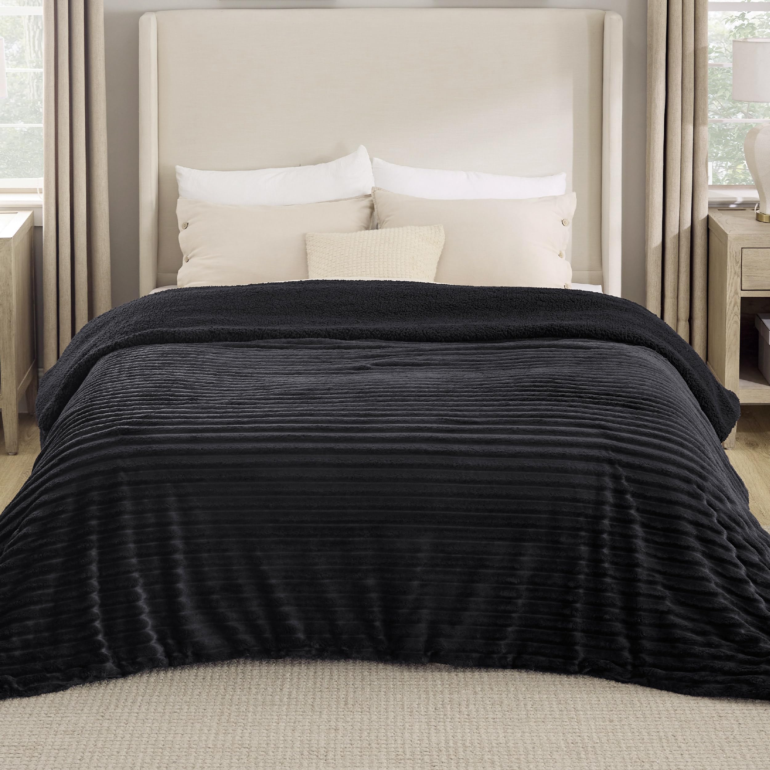 Manta Bedsure Sherpa, Tamaño Queen, Forro Polar Supersuave Y Acogedor - Venta Internacional.