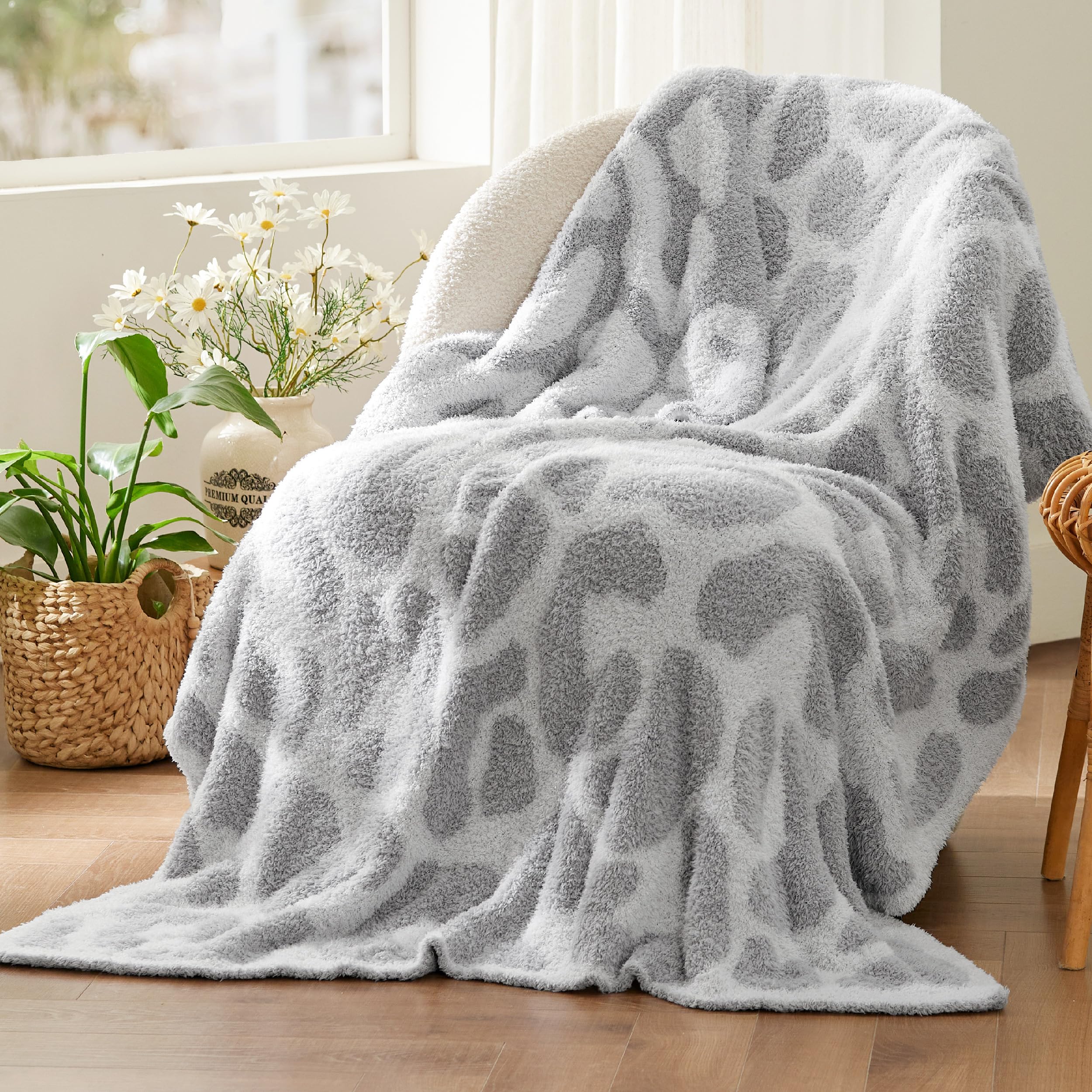 Foto 3 pulgar | Manta Bedsure Leopard Supersuave De 130 X 150 Cm, Color Gris - Venta Internacional.