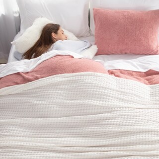 Foto 5 | Manta De Cama Refrescante De Algodón Con Tejido De Gofres, Color Verde - Venta Internacional.