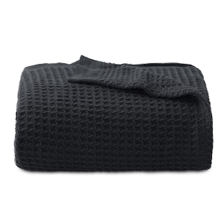 Foto 1 | Manta Para Cama, 100% Algodón, Doble, Talla Xl, Tejido Gofrado, Color Negro - Venta Internacional.