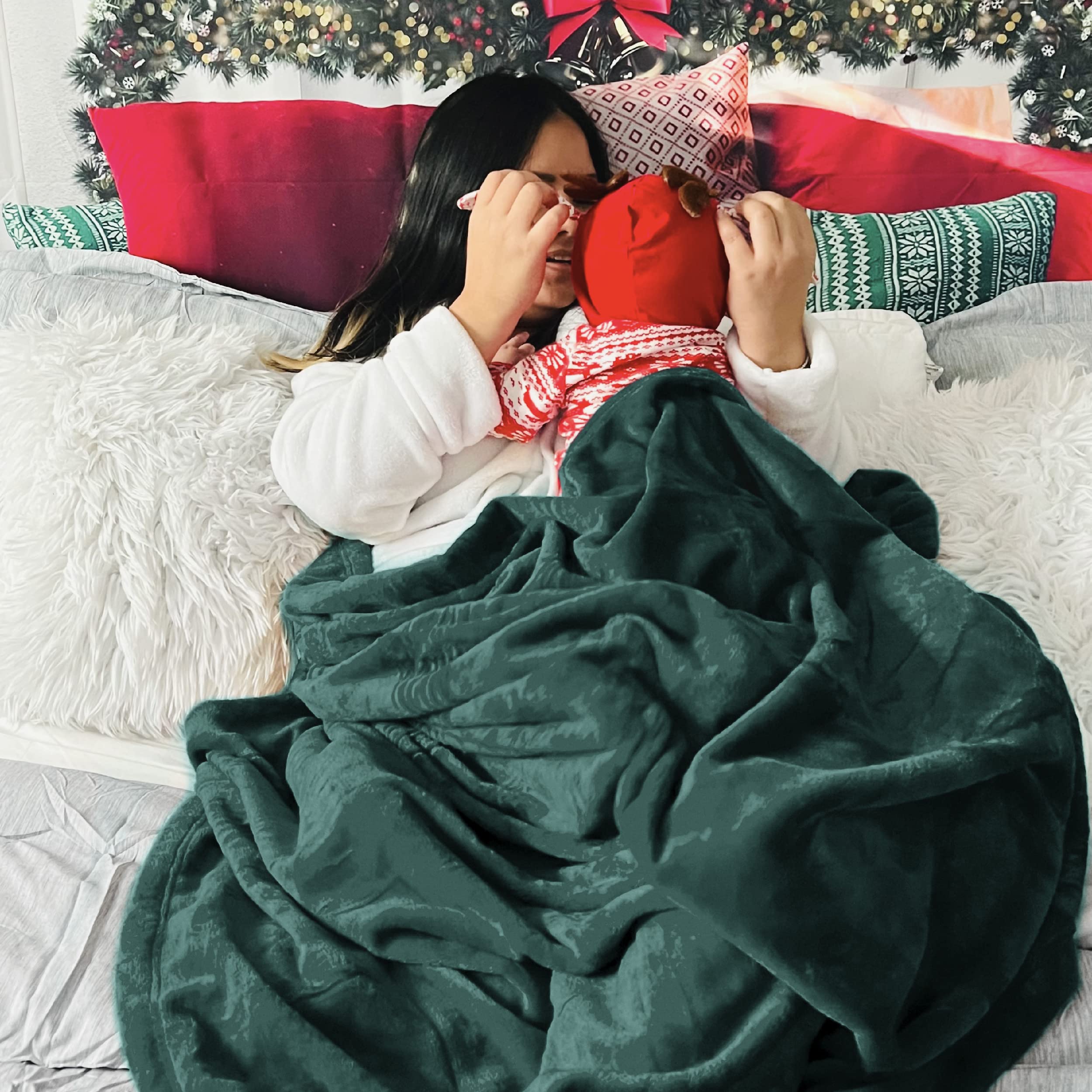 Foto 6 pulgar | Manta Polar Para Cama, Color Verde Bosque, 130 X 150 Cm, 300 G/m² - Venta Internacional.