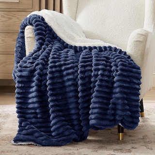 Foto 1 | Manta Bedsure Sherpa Para Cama Doble, 150 X 200 Cm, Color Azul Marino - Venta Internacional.
