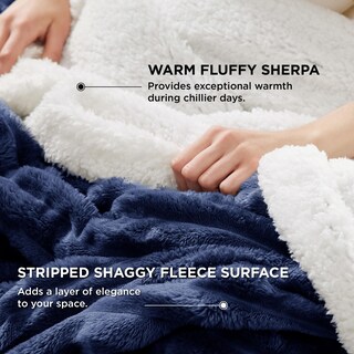 Foto 3 | Manta Bedsure Sherpa Para Cama Doble, 150 X 200 Cm, Color Azul Marino - Venta Internacional.