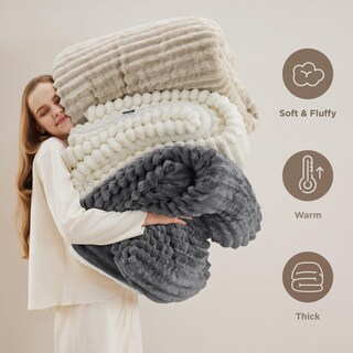 Foto 5 | Manta Bedsure Sherpa Para Cama Doble, 150 X 200 Cm, Color Azul Marino - Venta Internacional.