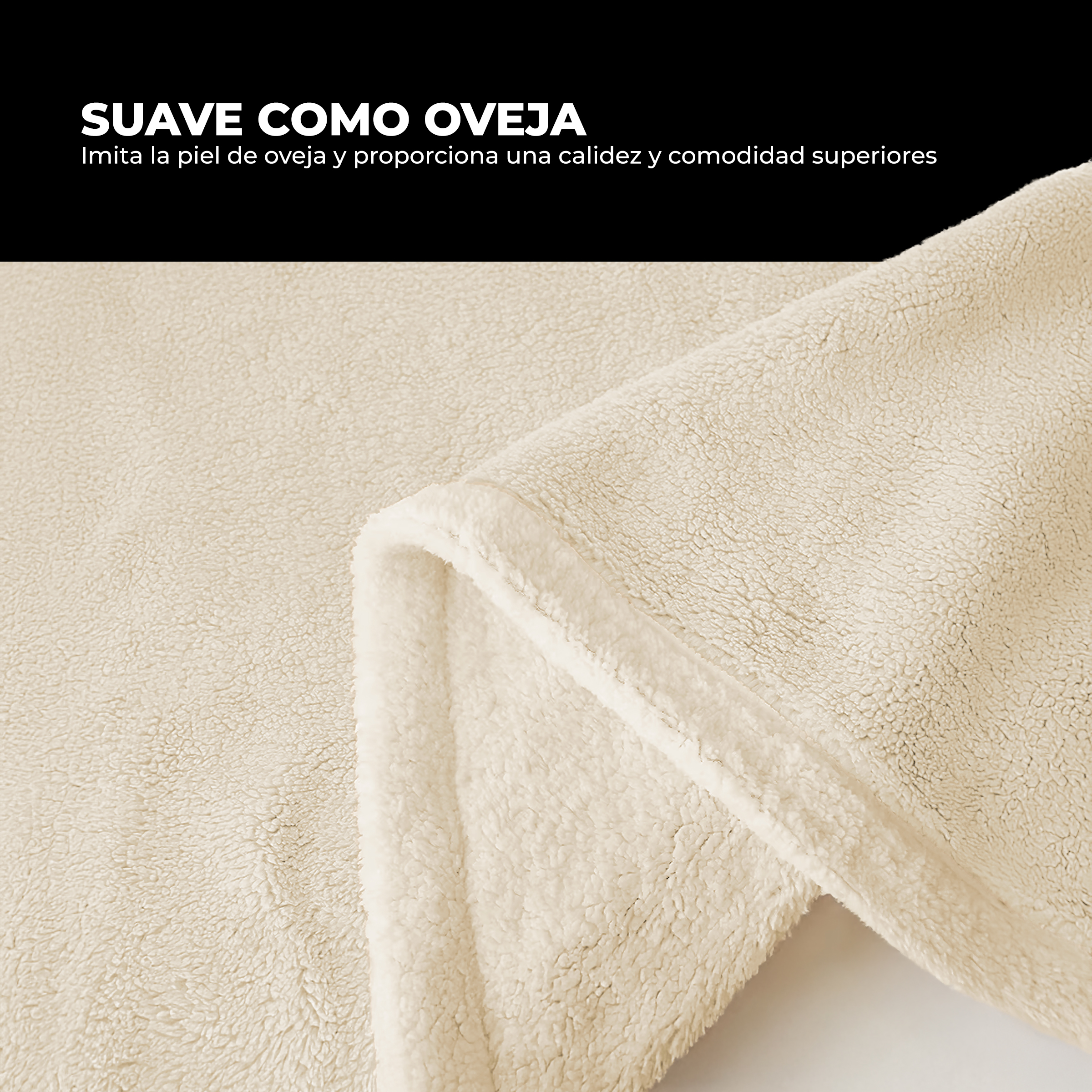 Foto 3 pulgar | Cobertor Cobija Sand Yellow Mellow King Size Suave con Relieve Ligera Tamaño 230x200 cm Crema