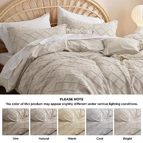 Foto 6 pulgar | Funda Nórdica Bedsure Boho Cal King con Bordado Beige - Venta Internacional