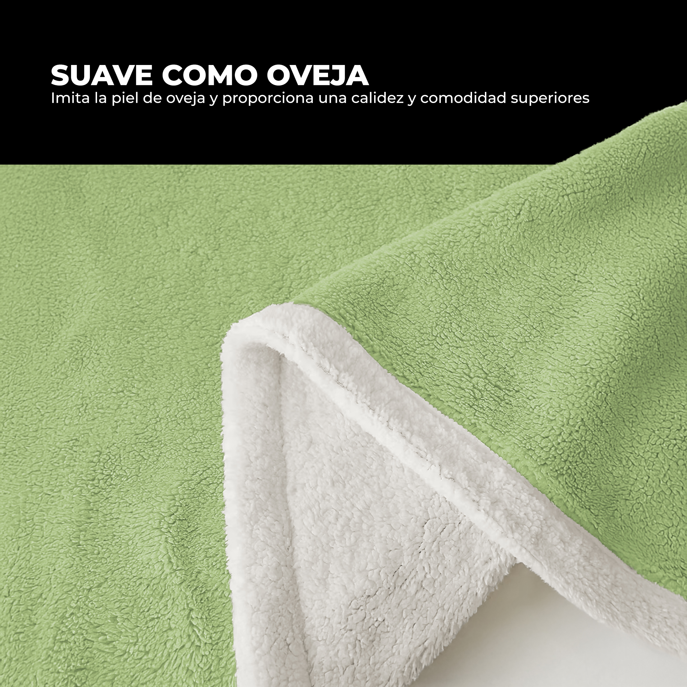 Foto 3 pulgar | Cobija Yellow Mellow Sand Verde Matrimonial 200 x 150 cm