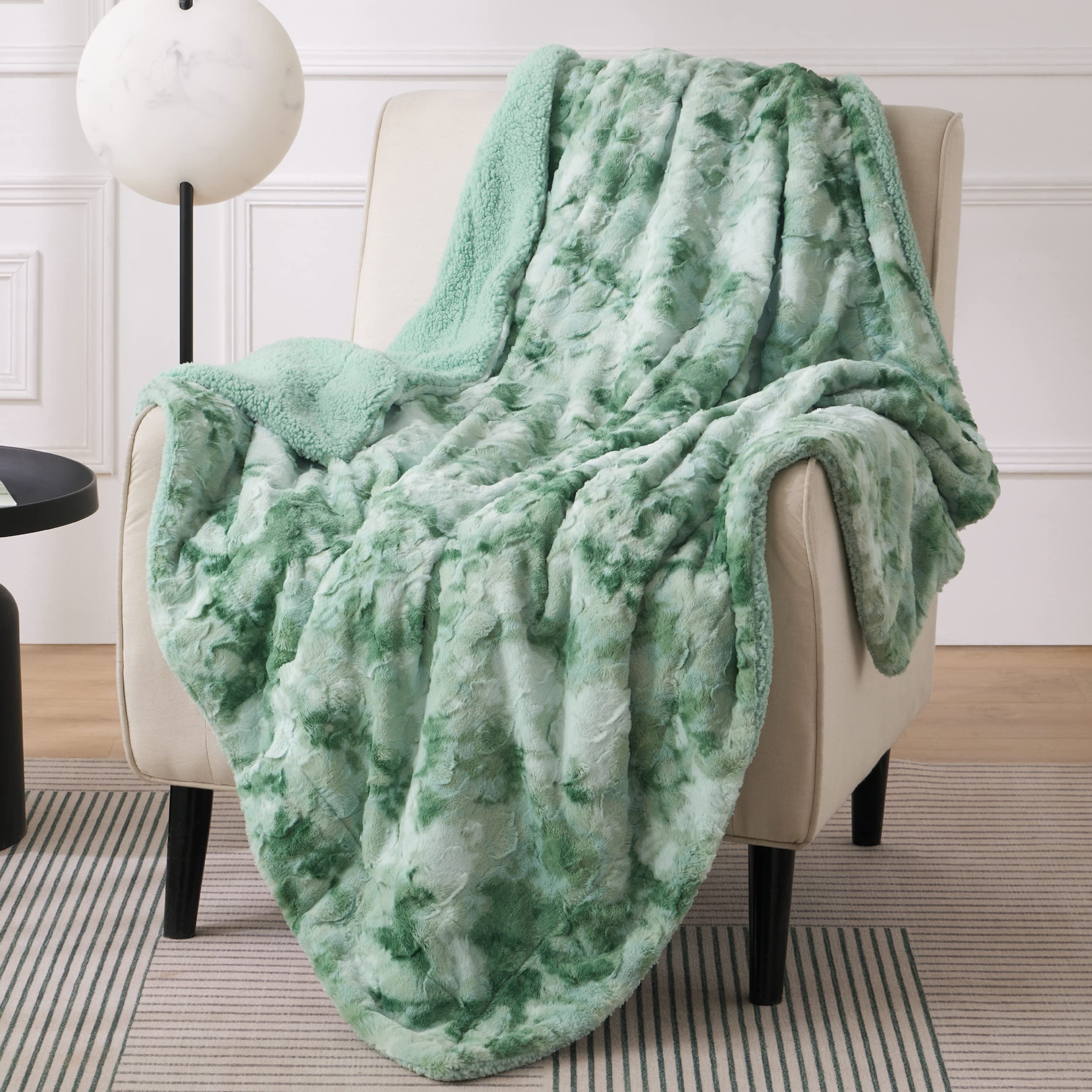 Foto 1 | Manta Bedsure Sherpa Verde- Venta Internacional
