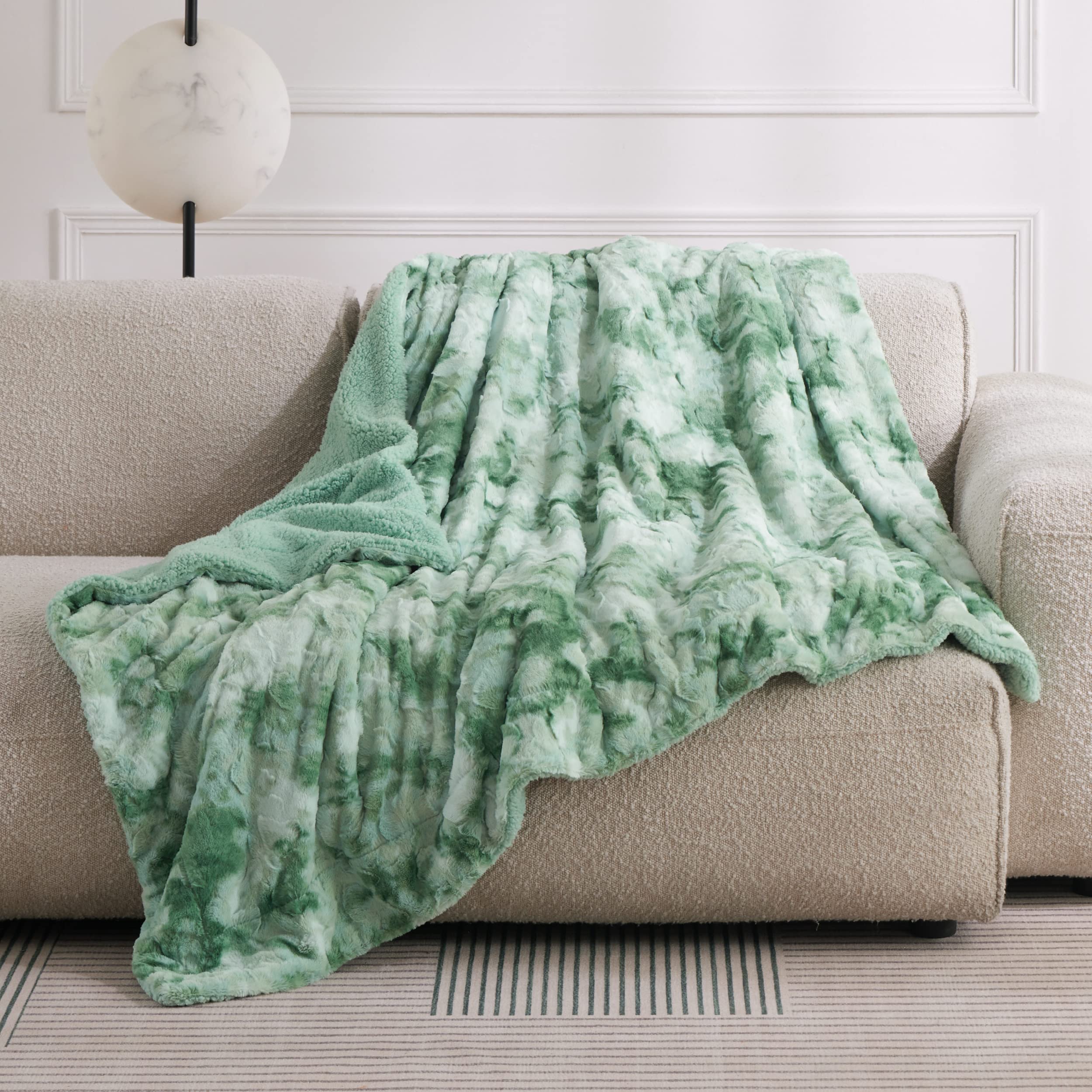 Foto 6 pulgar | Manta Bedsure Sherpa Verde- Venta Internacional