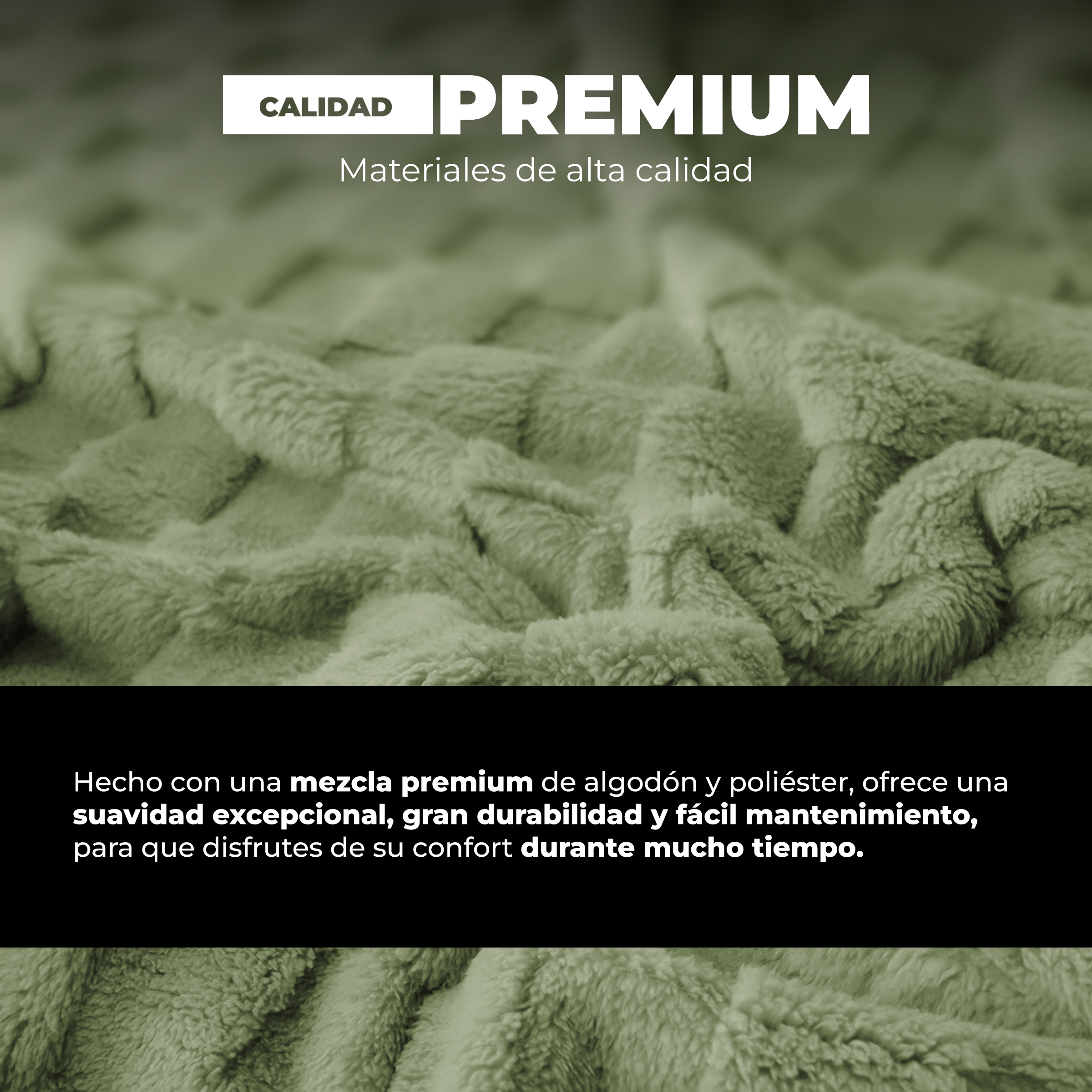 Foto 3 | Cobertor Cobija Squares Yellow Mellow Matrimonial Suave con Relieve Ligera Tamaño 200x150cm Verde