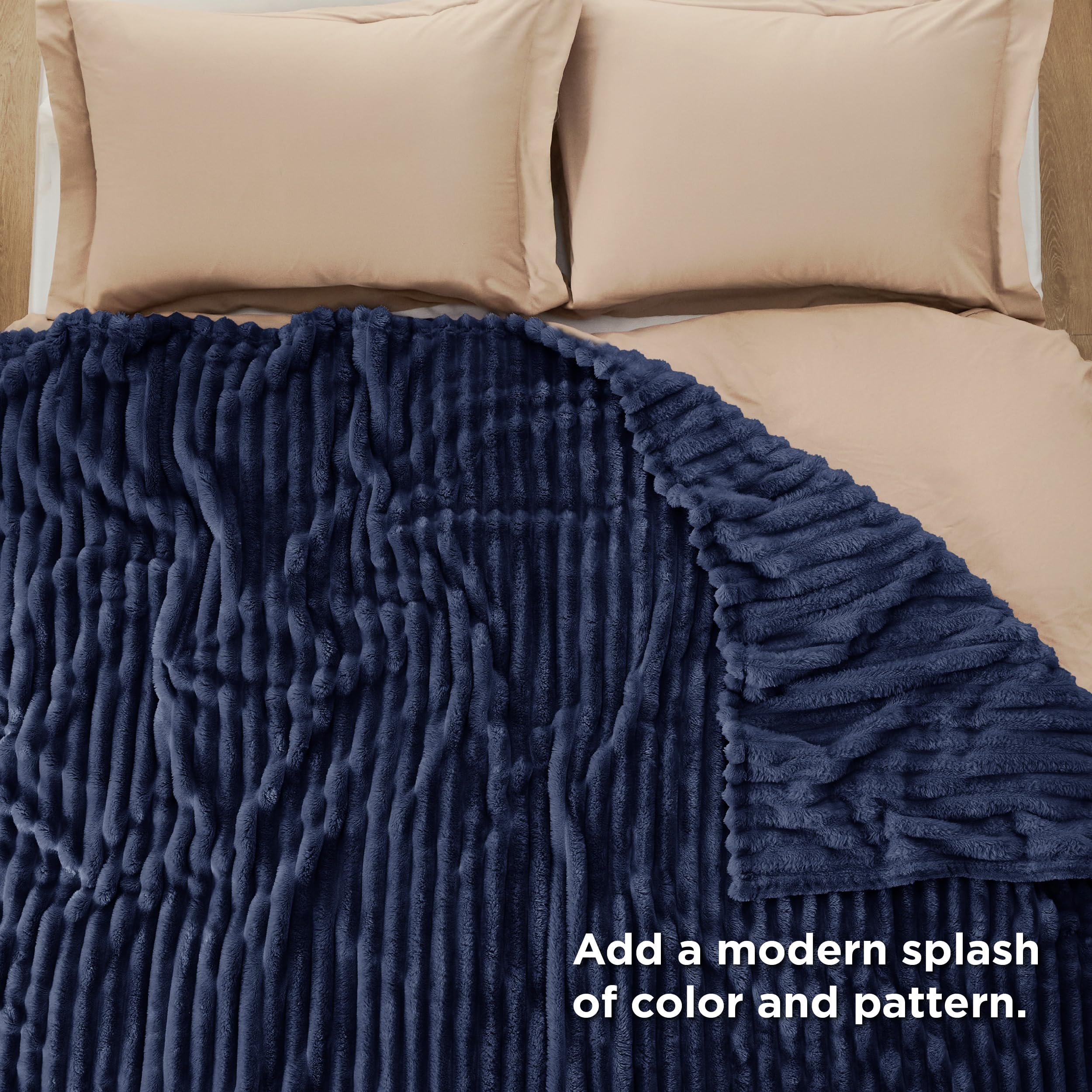 Foto 6 pulgar | Cobija Blanket Bedsure Polar Azul - Venta Internacional