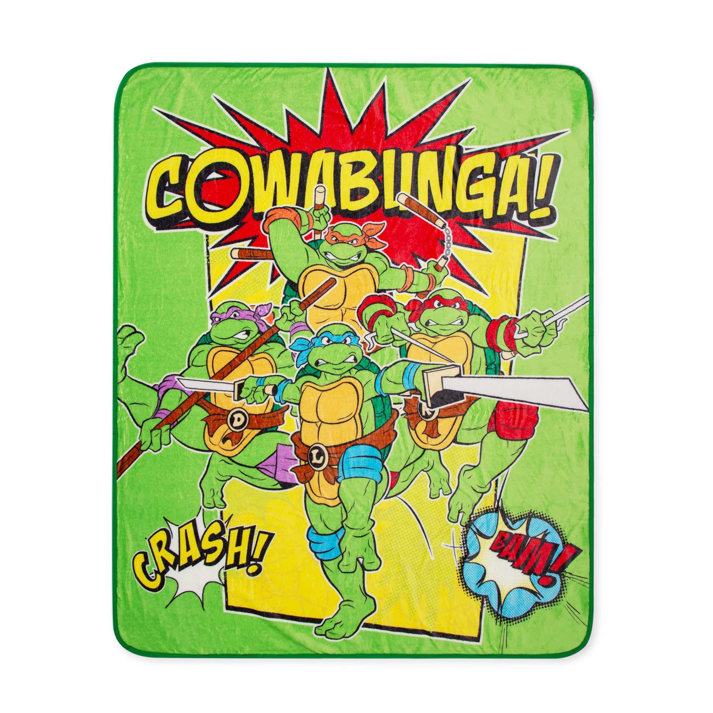 Manta Plateada Buffalo Nickelodeon Tmnt Cowabunga 127 X 152 Cm - Venta Internacional.