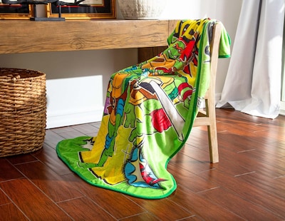 Foto 7 | Manta Plateada Buffalo Nickelodeon Tmnt Cowabunga 127 X 152 Cm - Venta Internacional.