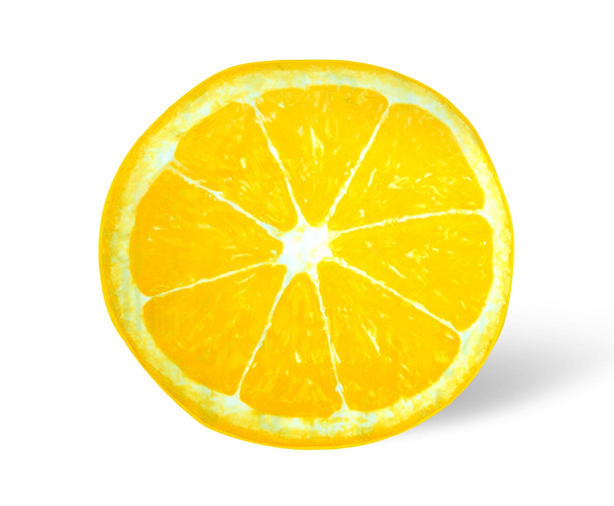 Foto 1 | Manta Redonda Toynk Lemon Slice De Forro Polar, 150 Cm - Venta Internacional.