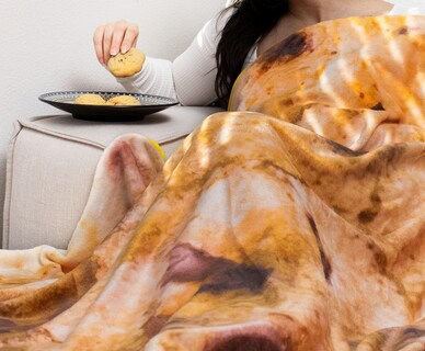 Foto 5 | Manta Redonda De Forro Polar Toynk Con Chispas De Chocolate Y Galletas - Venta Internacional.