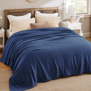 Foto 1 | Manta Bedsure 100% Algodón King Azul Marino - Venta Internacional