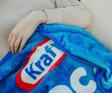Foto 7 | Manta De Felpa Kraft Para Macarrones Con Queso Y Macarrones Con Queso, 115 X 150 Cm - Venta Internacional.