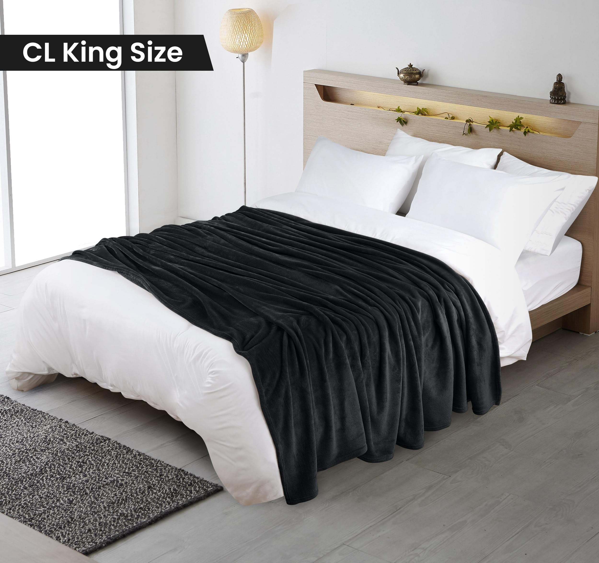 Foto 3 pulgar | Blanket Utopia Bedding, Forro Polar De Franela California King, Color Negro - Venta Internacional.