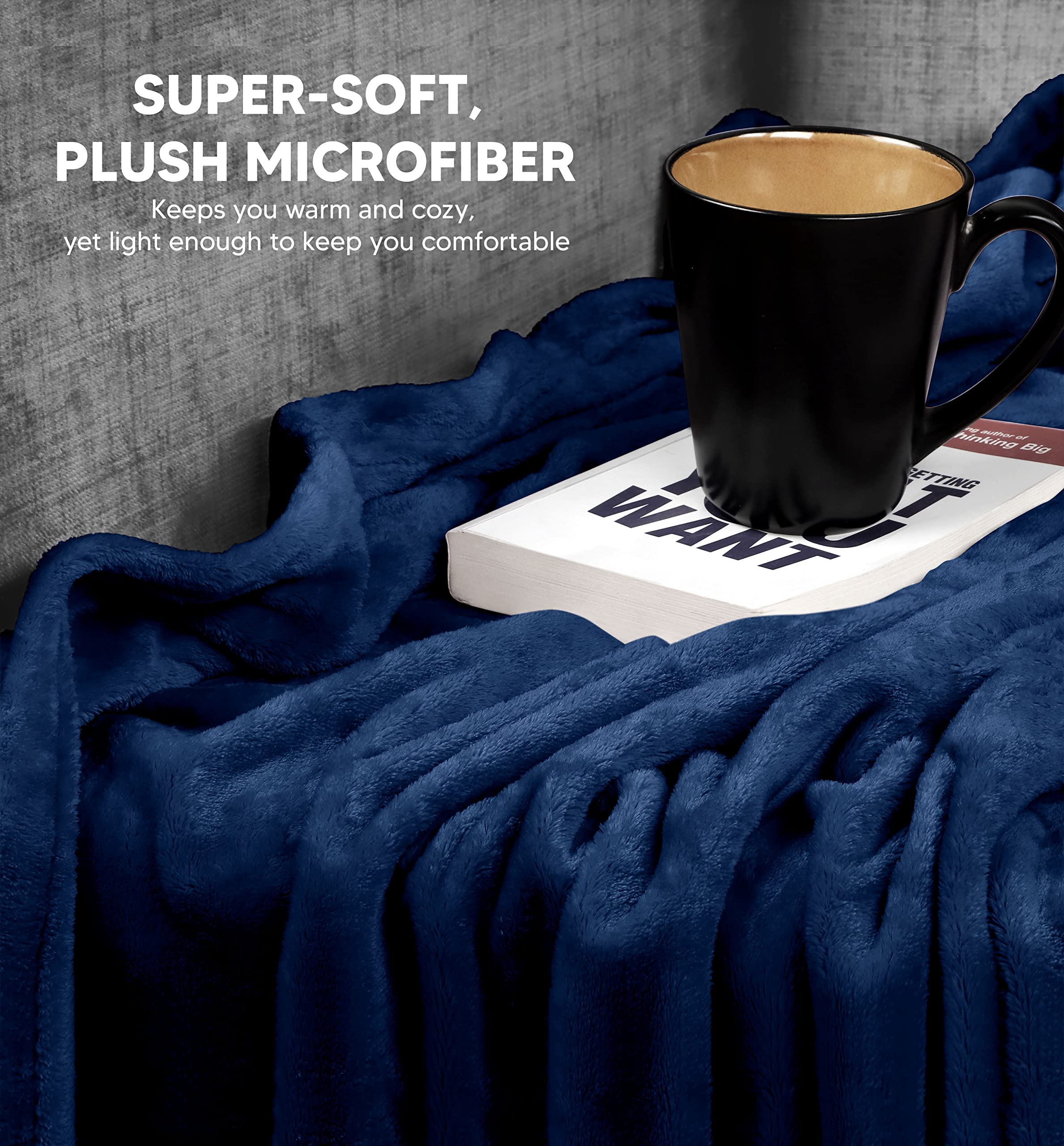 Foto 3 | Manta De Forro Polar Blanket Utopia, Tamaño Azul Marino, 300 G/m², 130 X 150 Cm - Venta Internacional.