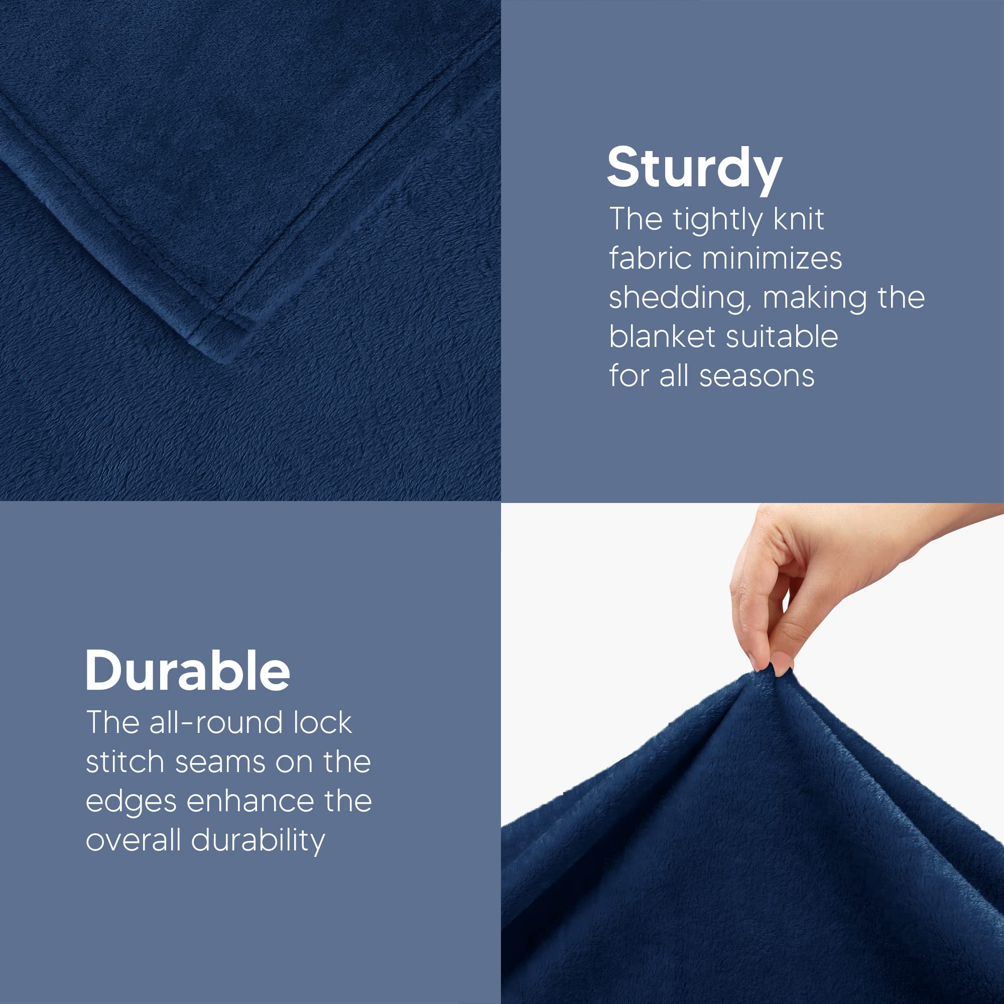 Foto 5 | Manta De Forro Polar Blanket Utopia, Tamaño Azul Marino, 300 G/m², 130 X 150 Cm - Venta Internacional.