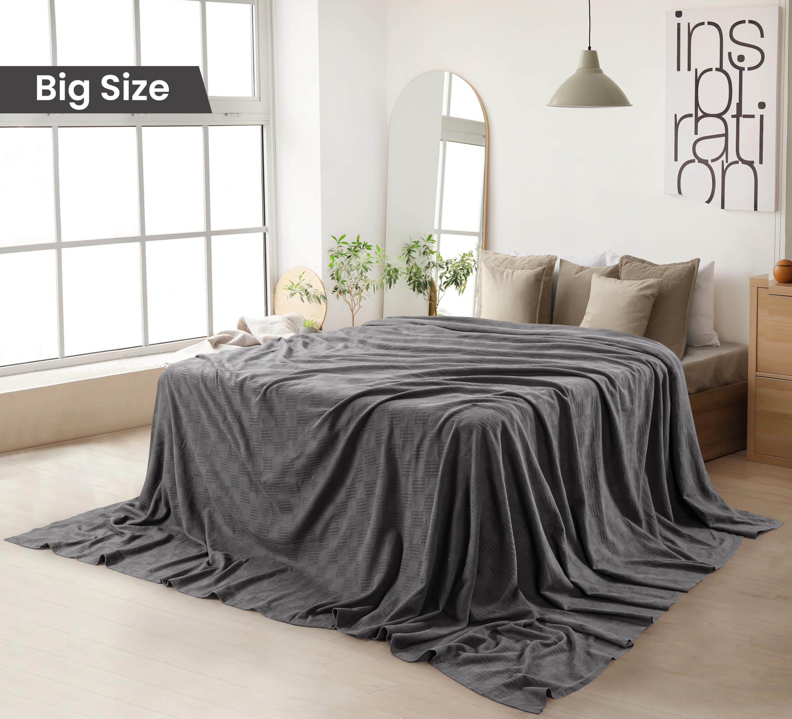 Foto 3 pulgar | Manta Utopia Para Ropa De Cama Gris Ahumado, 100% Algodón, 350 G/m², 300 X 300 Cm - Venta Internacional.