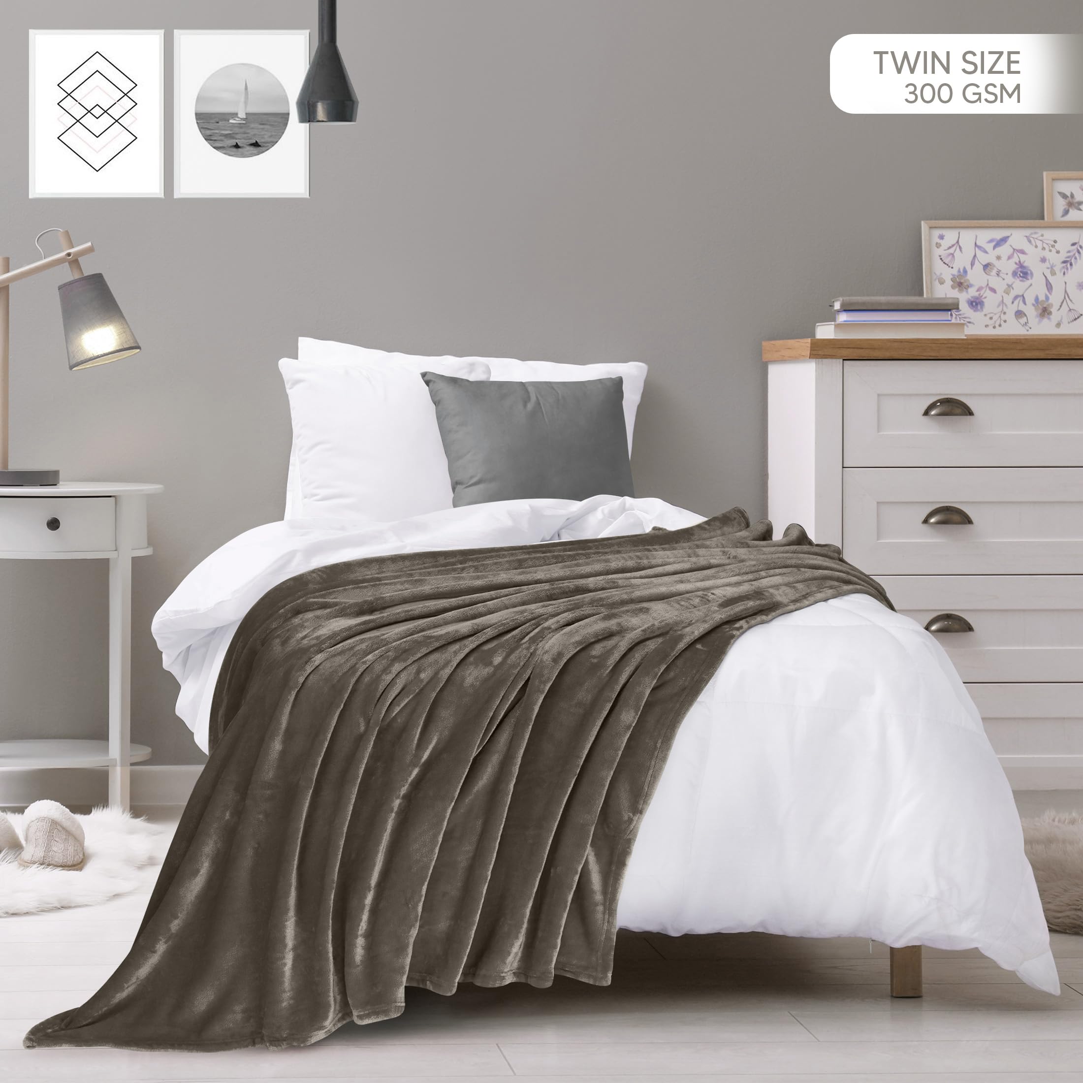 Foto 2 | Manta Polar Blanket Utopia, Tamaño Doble, Color Marrón, 300 G/m², Microfibra - Venta Internacional.
