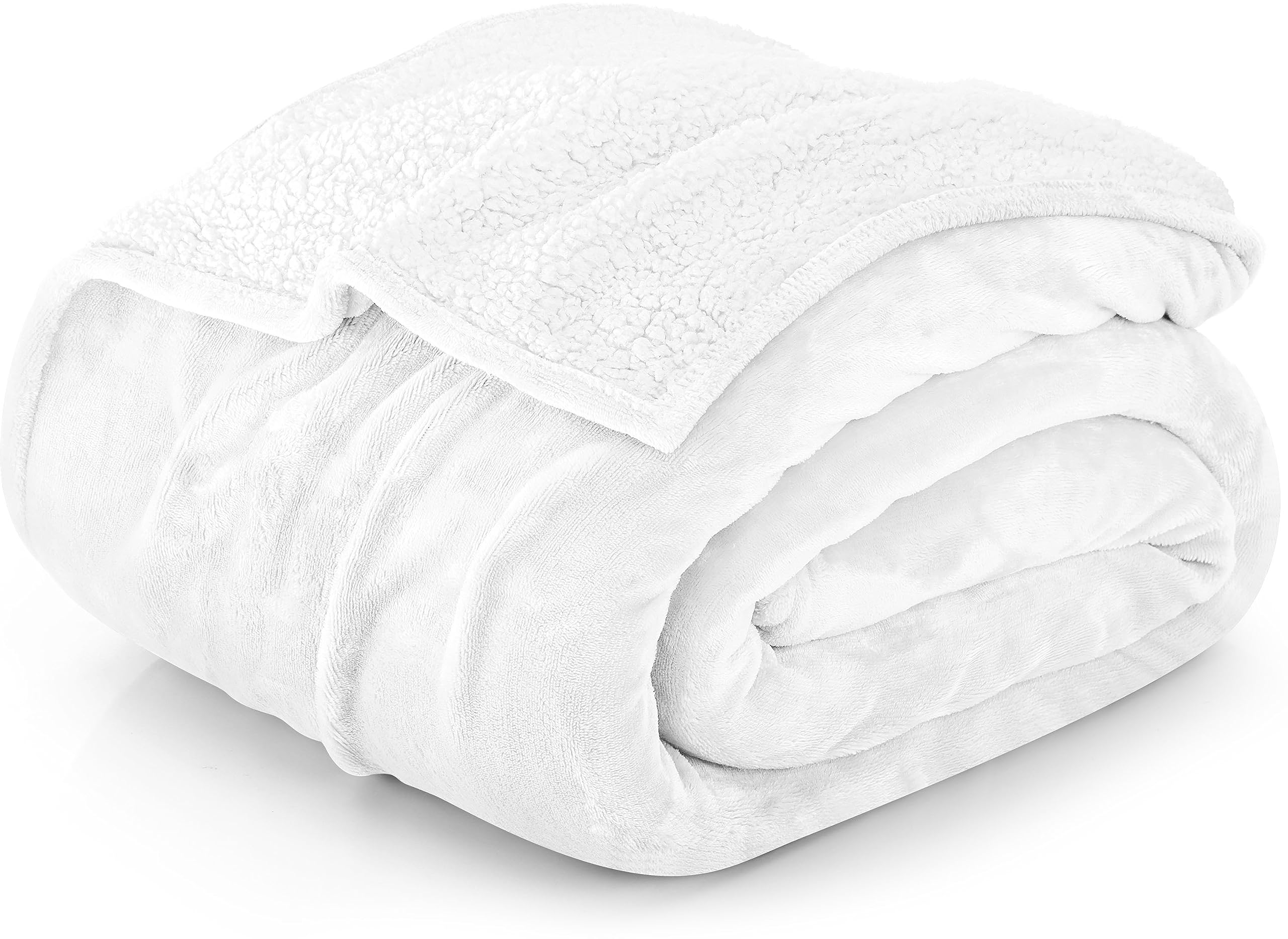 Colcha Utopia Sherpa Para Ropa De Cama, Tamaño Completo, Color Blanco, 228 X 213 Cm - Venta Internacional.