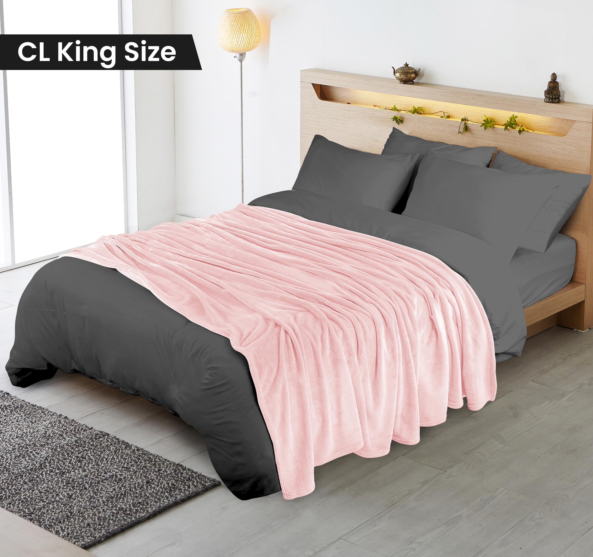 Foto 3 pulgar | Blanket Utopia Bedding, Forro Polar De Franela, Color Rosa California King - Venta Internacional.