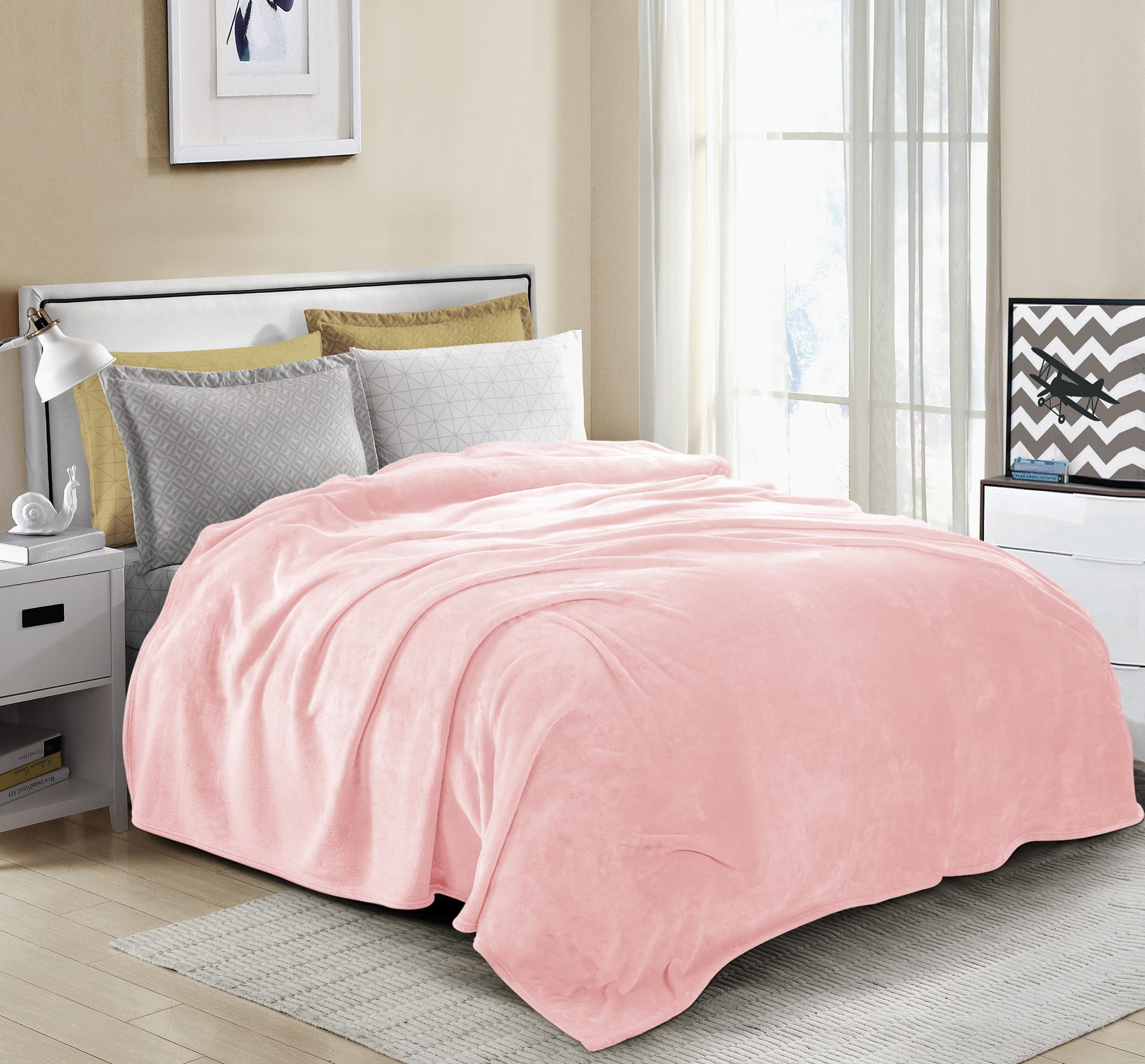Foto 7 pulgar | Blanket Utopia Bedding, Forro Polar De Franela, Color Rosa California King - Venta Internacional.
