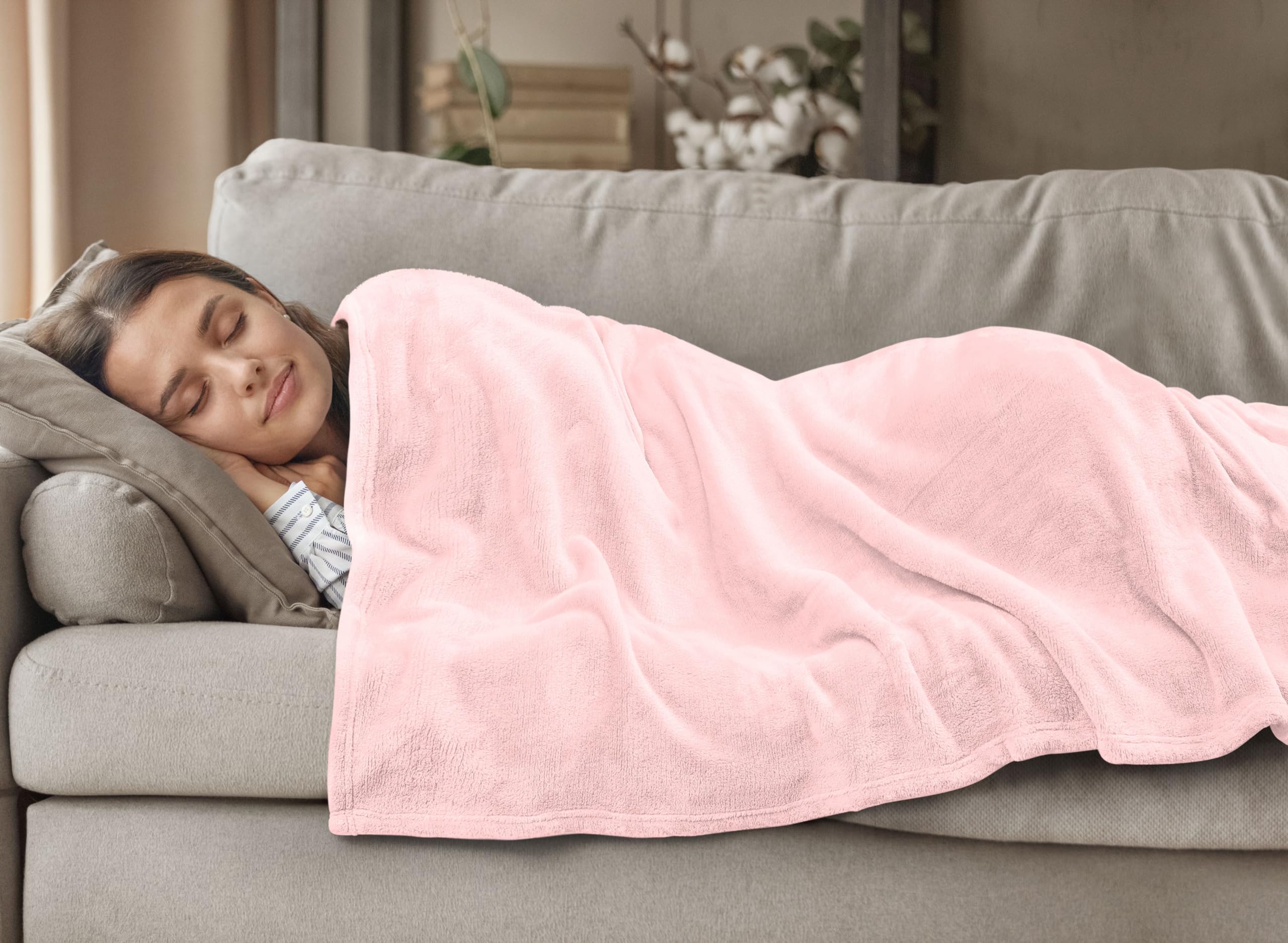 Foto 8 pulgar | Blanket Utopia Bedding, Forro Polar De Franela, Color Rosa California King - Venta Internacional.