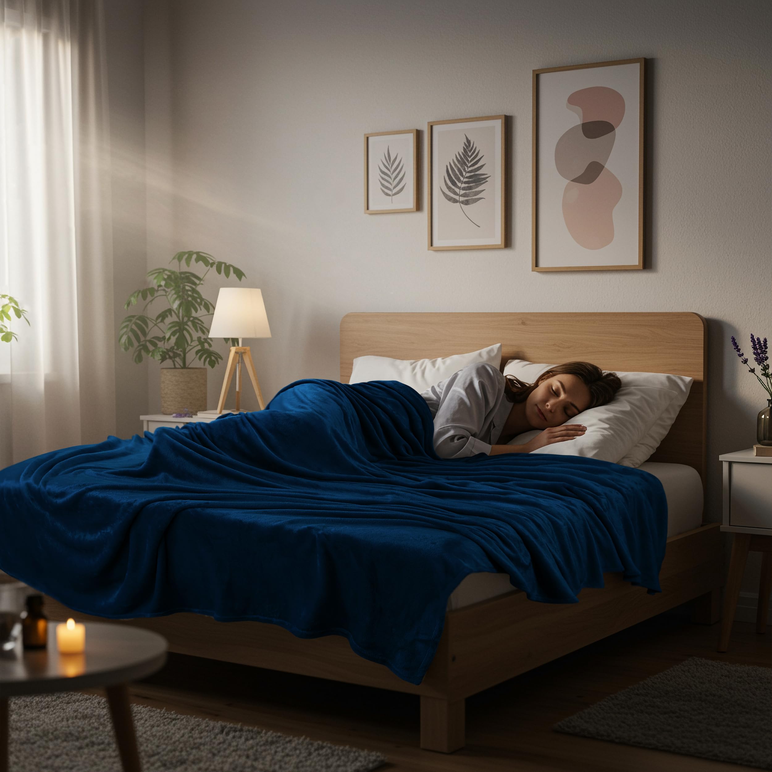 Foto 7 pulgar | Cama Polar Blanket Utopia, Tamaño King, Color Azul Marino, 300 G/m², Microfibra - Venta Internacional.