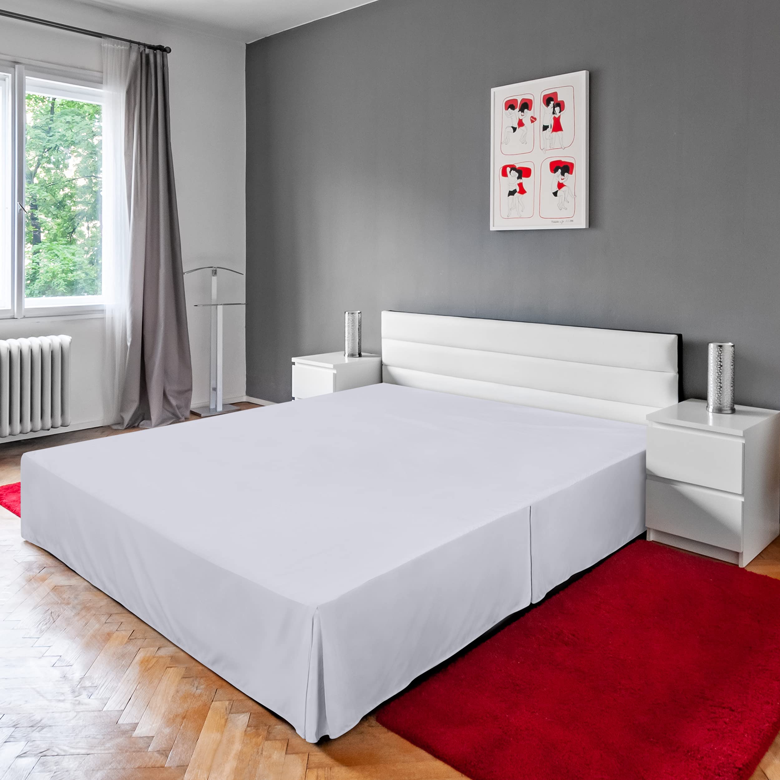 Foto 8 pulgar | Skirt Utopia Bedding Completo Con Pliegues Cuádruples Y Volantes Blancos - Venta Internacional.