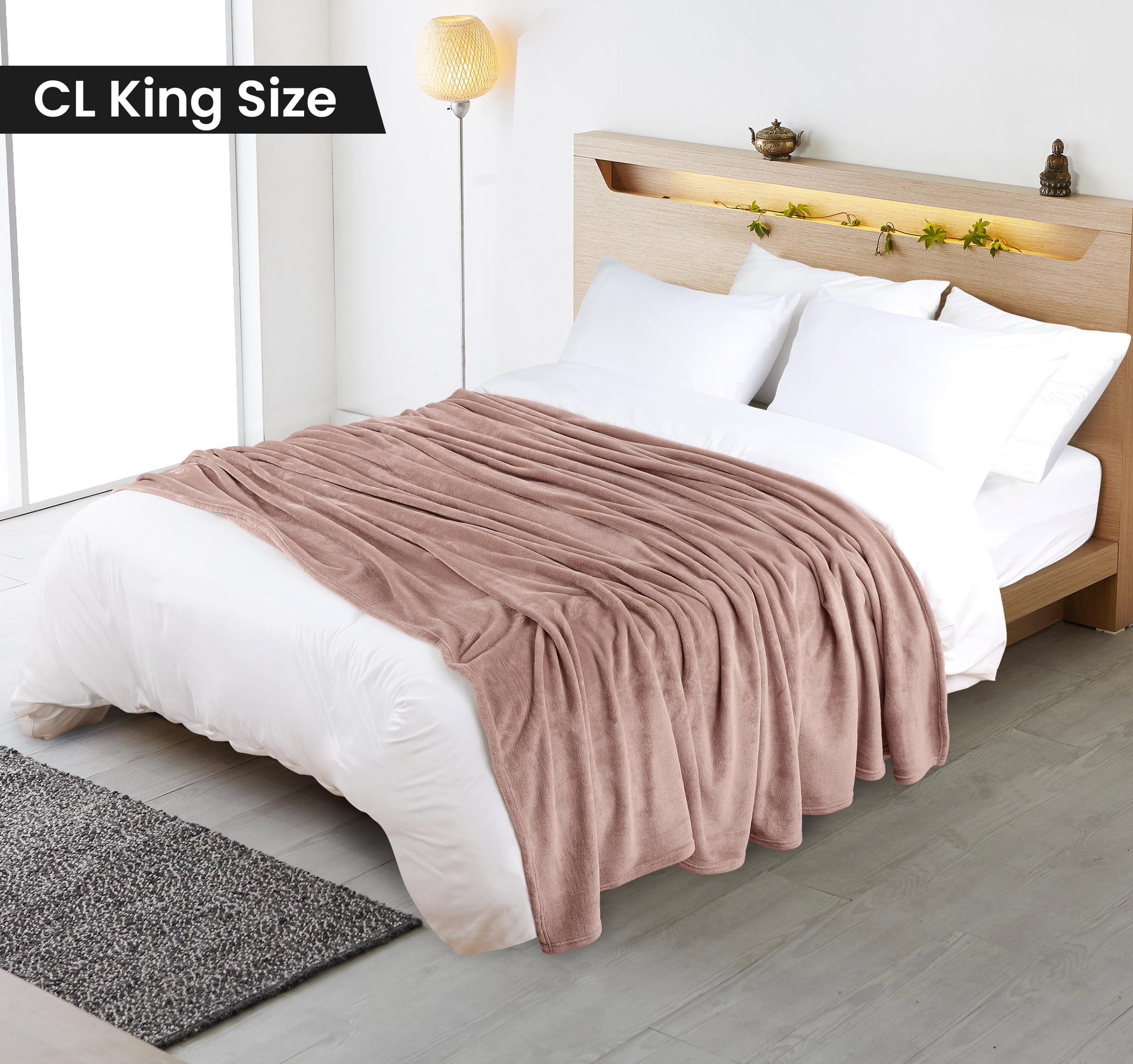Foto 3 pulgar | Blanket Utopia Bedding, Forro Polar De Franela Rosa, California King - Venta Internacional.