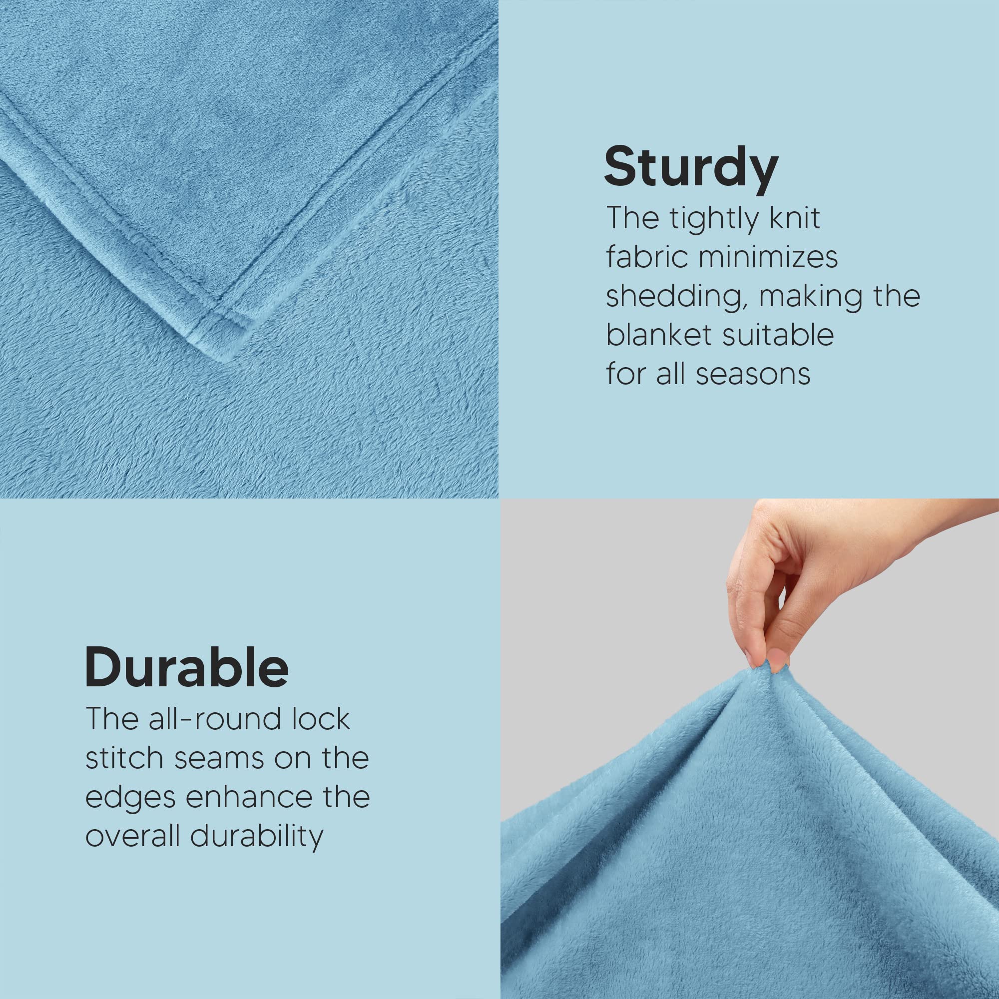 Foto 8 pulgar | Manta Polar Blanket Utopia, Color Azul Lavado, 300 G/m², 130 X 150 Cm - Venta Internacional.