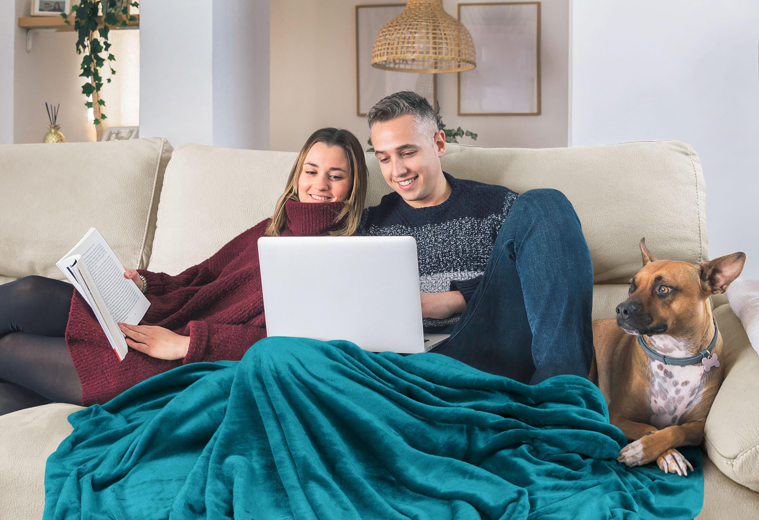 Foto 5 | Manta Polar Blanket Utopia, Tamaño Completo, Color Turquesa, 300 G/m² - Venta Internacional.